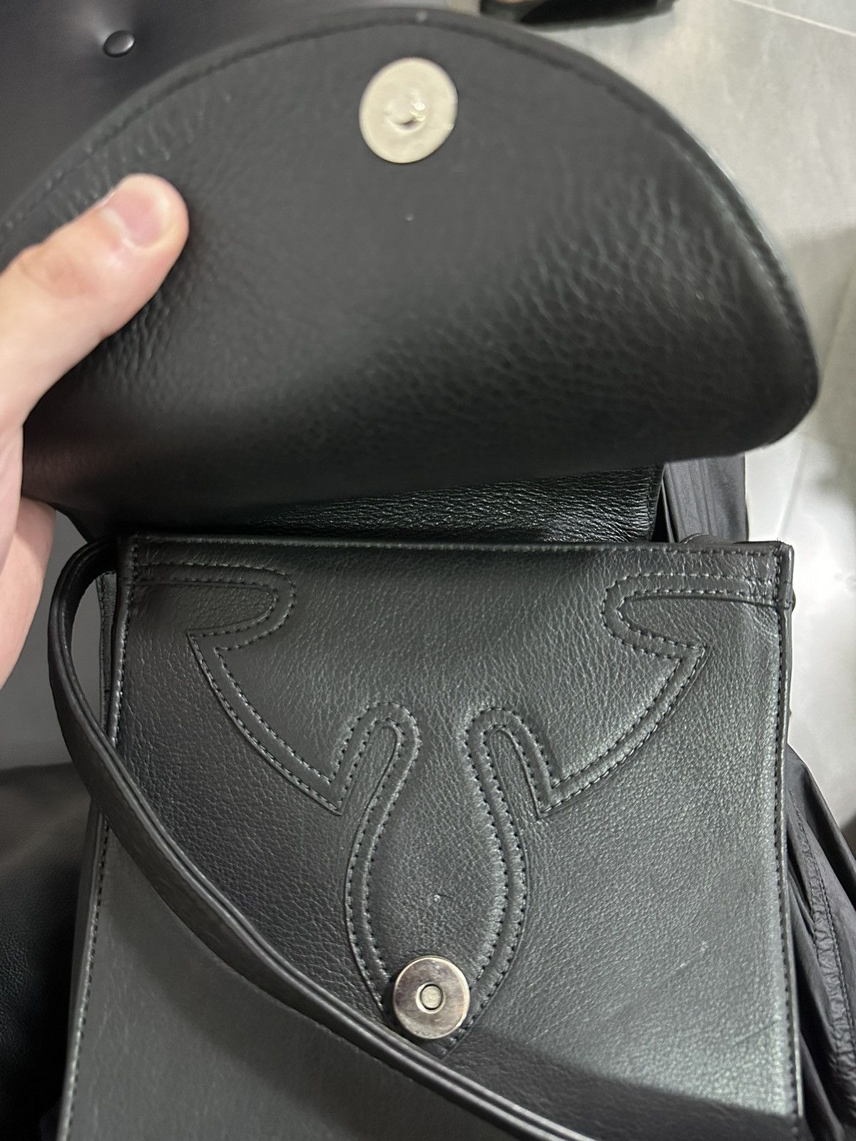 Chrome Hearts Chrome Hearts Chrome Hearts CH Plus 2WAY Leather Size ONE SIZE - 14 Thumbnail