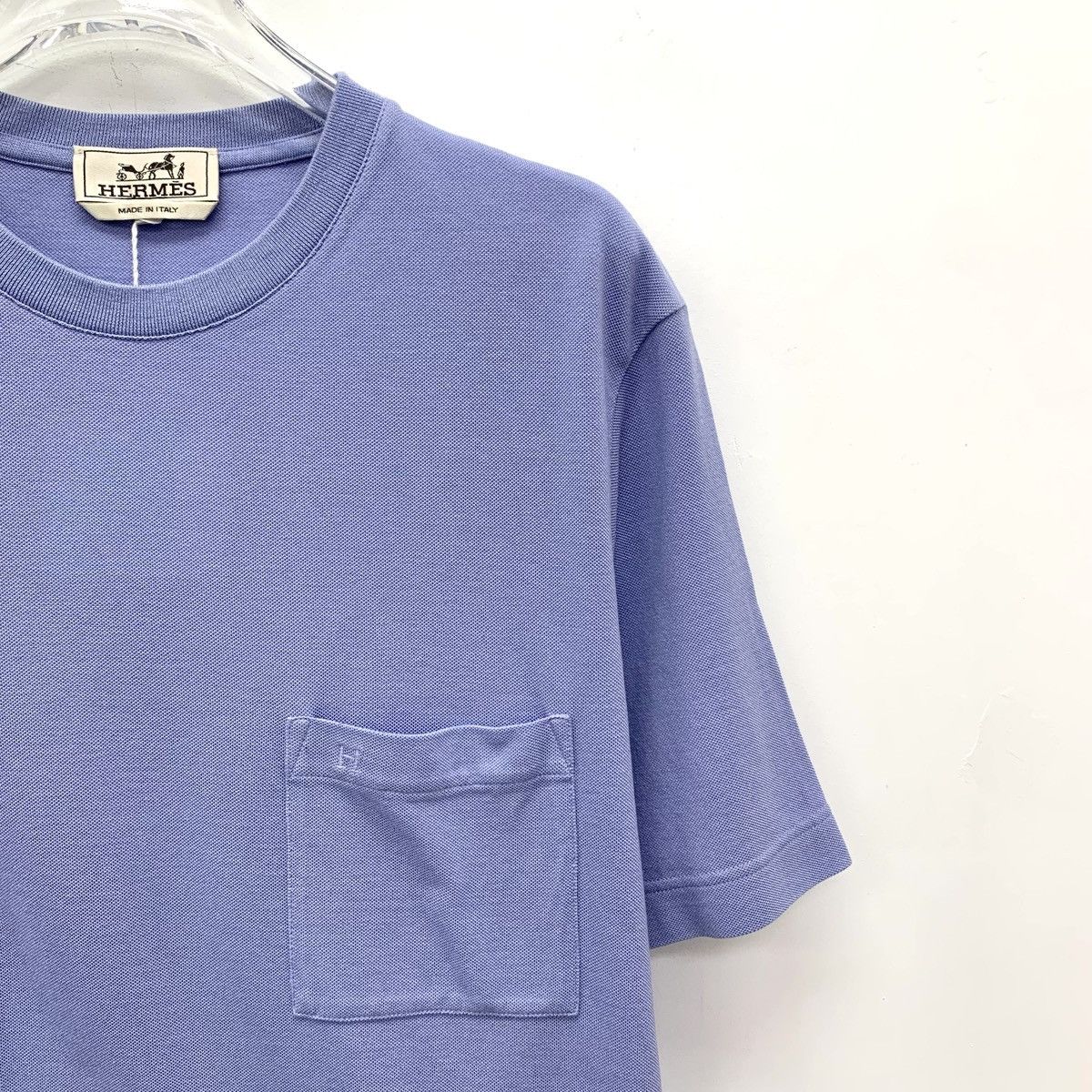 Hermes Hermes Pocket H Logo Embroidered Short Sleeve T-Shirt K26WX Size US M / EU 48-50 / 2 - 3 Thumbnail