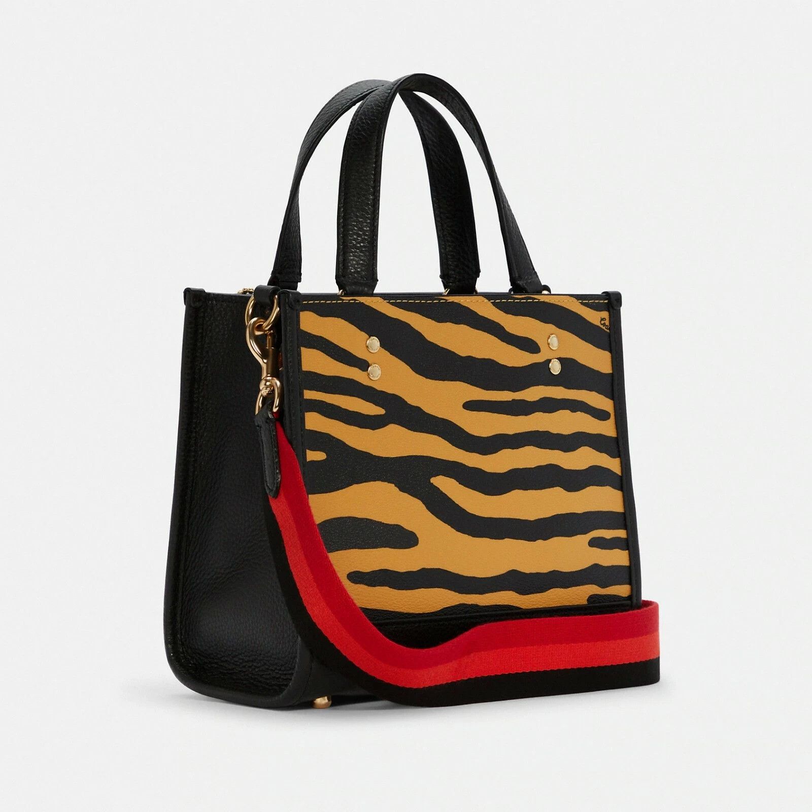 Coach Dempsey Tote 22 In Signature Canvas With Tiger C6988 Size ONE SIZE - 7 Thumbnail