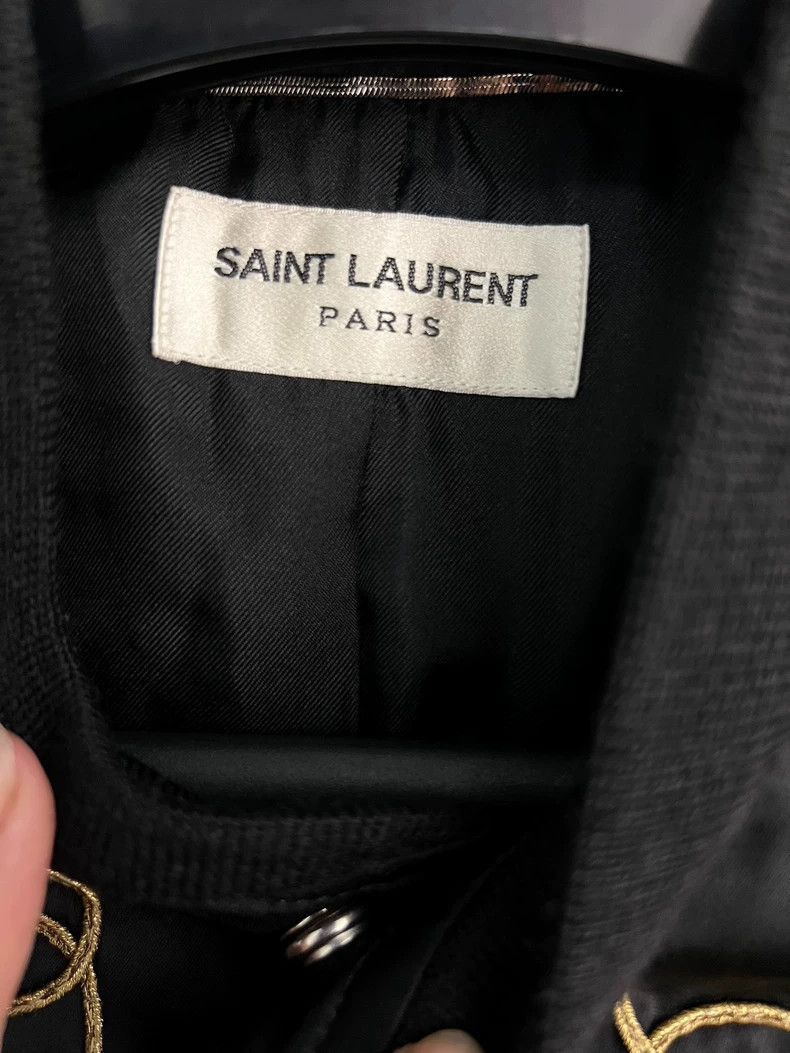 Saint Laurent Gold Embroidered Silk Jacket