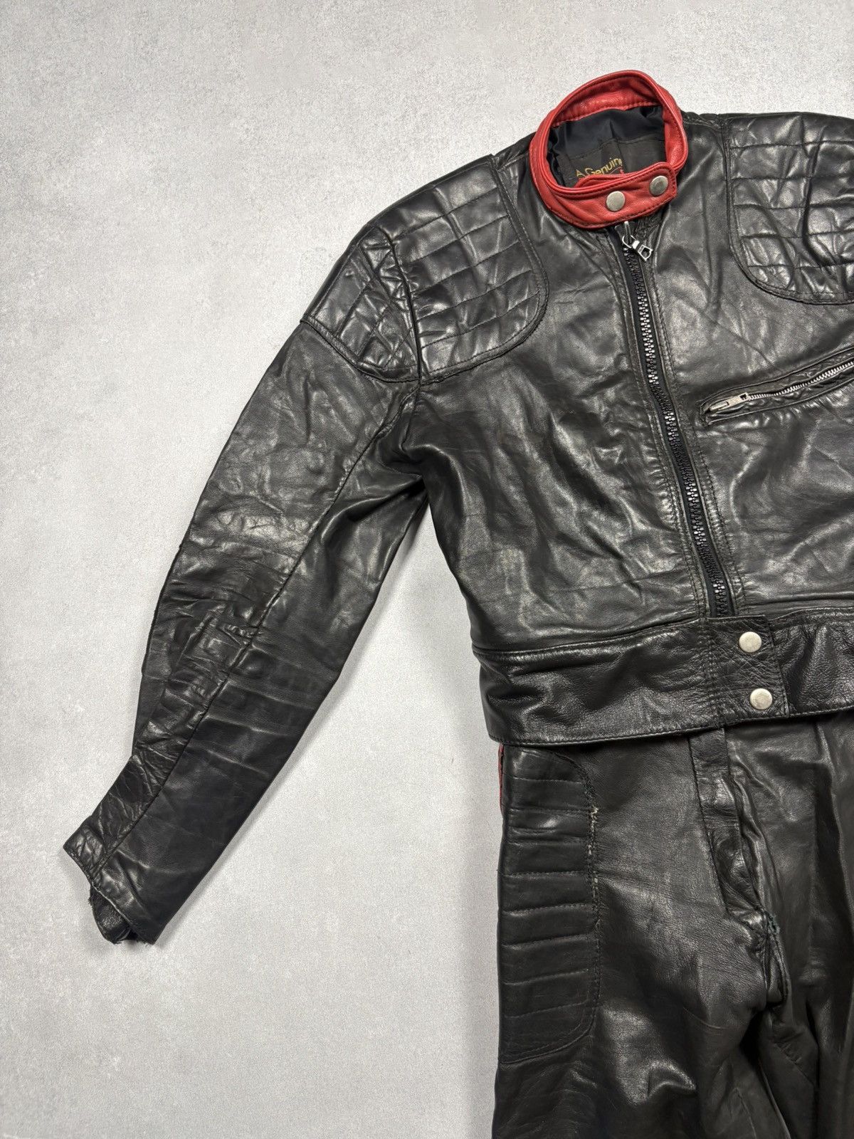 Belstaff Vintage 70s Belstaff Black Leather Motorcycle Suit Archive Size US S / EU 44-46 / 1 - 5 Thumbnail