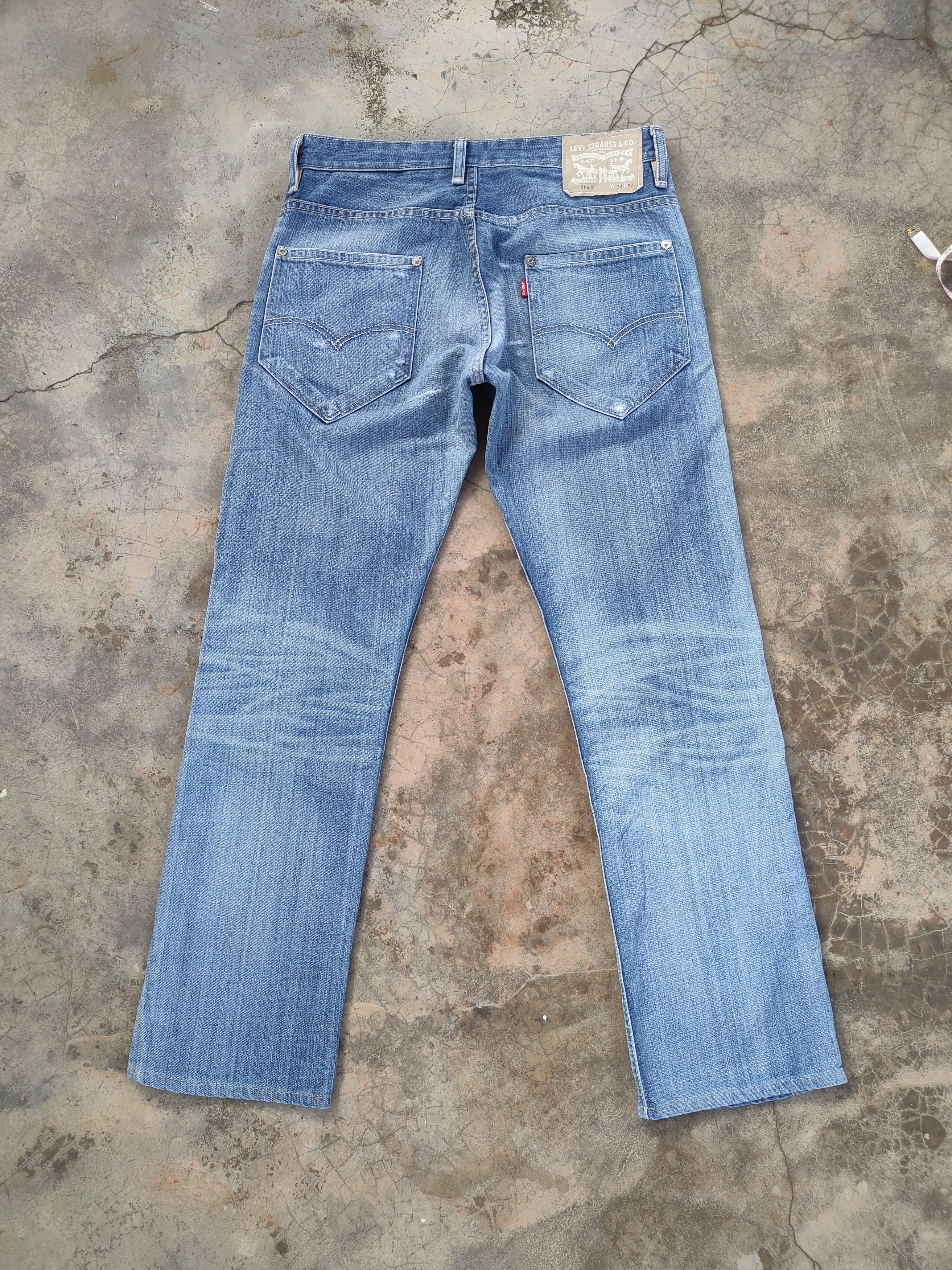 Levi's W32 LEVI'S 504 DISTRESSED FADED JEANS PANTS Size US 32 / EU 48 - 8 Thumbnail