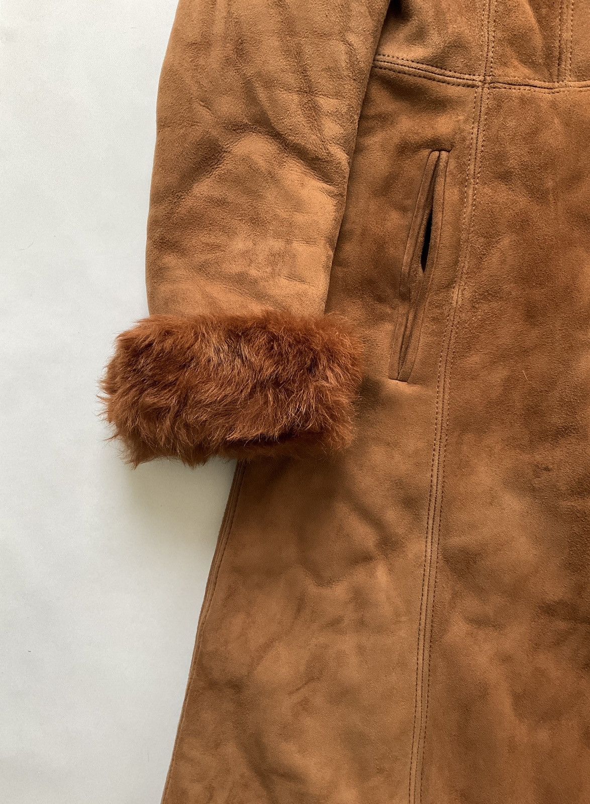 Vintage Vintage brown Lamb leather Size S / US 4 / IT 40 - 4 Thumbnail