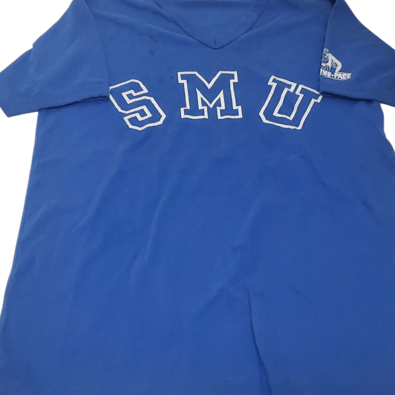 Vintage 80s SMU Script Logo T-Shirt Size US M / EU 48-50 / 2 - 2 Thumbnail