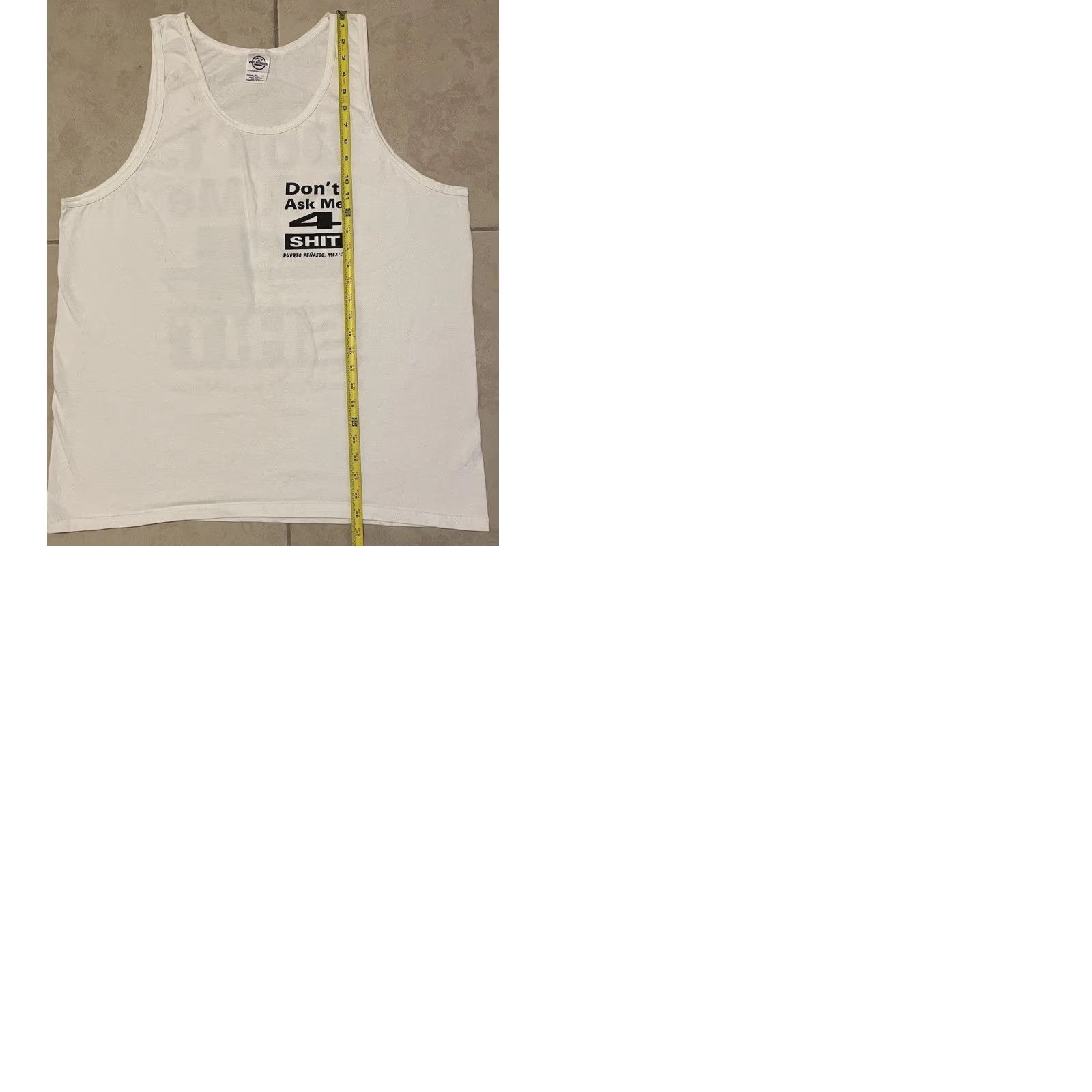 Vintage Vtg Don’t Ask Me For Sh*t Faded Tank Top XL Funny Saying Crude Joke Surf 90s Y2K T-Shirt Men White Apparel Tank Top Grunge Size US XL / EU 56 / 4 - 9 Thumbnail
