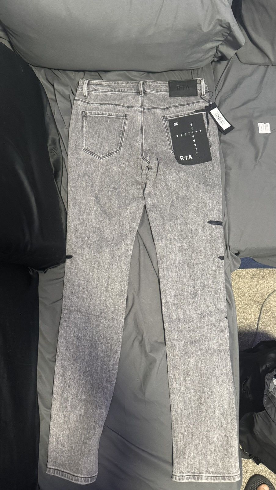 Rta RTA BRYANT SKINNY JEAN CLOUDED MIST CROSS PATCH Size US 30 / EU 46 - 6 Thumbnail