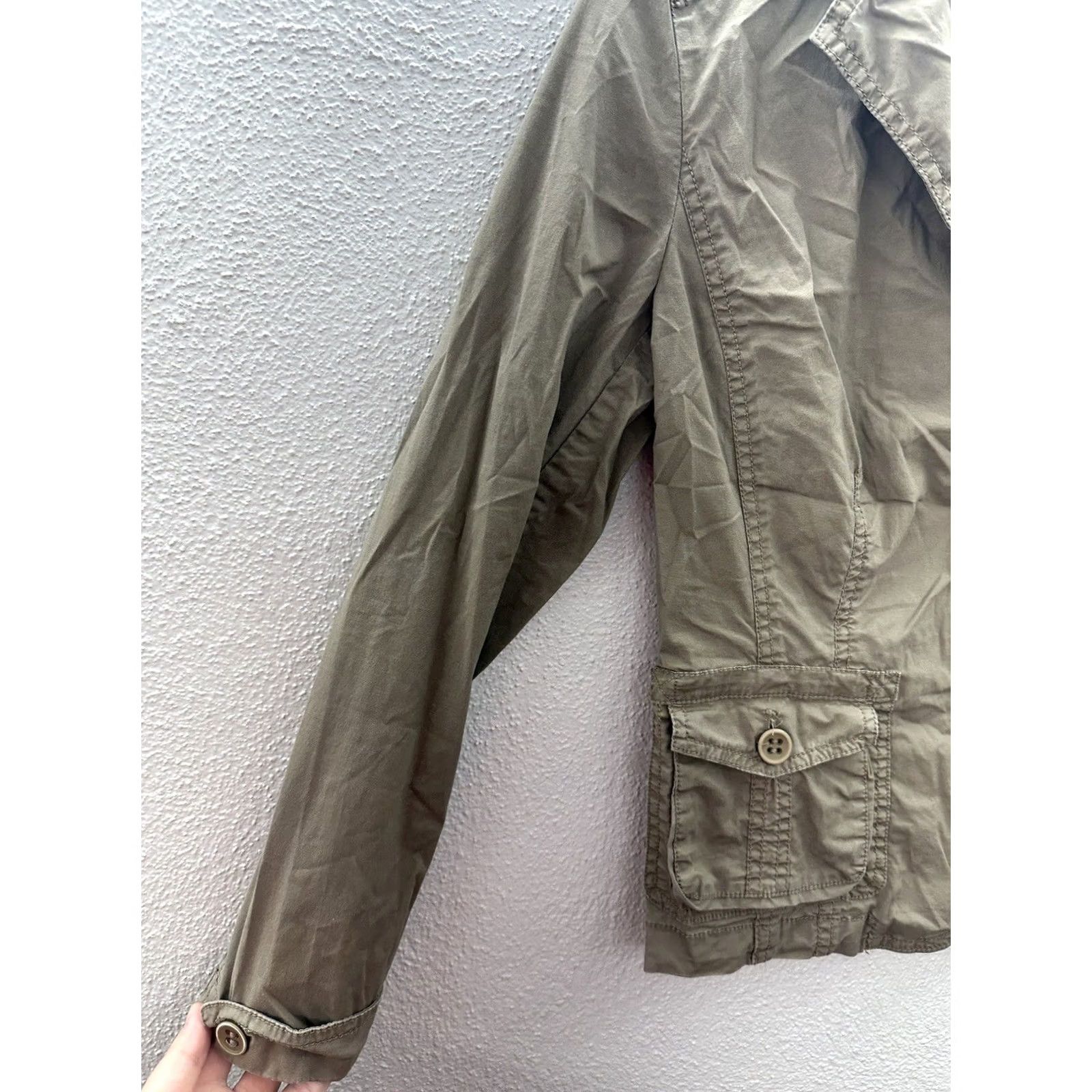 Vintage Womens Style & Co Jacket Petite Medium Brown Button Up Light Weight Jacket Mens? Size M / US 6-8 / IT 42-44 - 3 Thumbnail