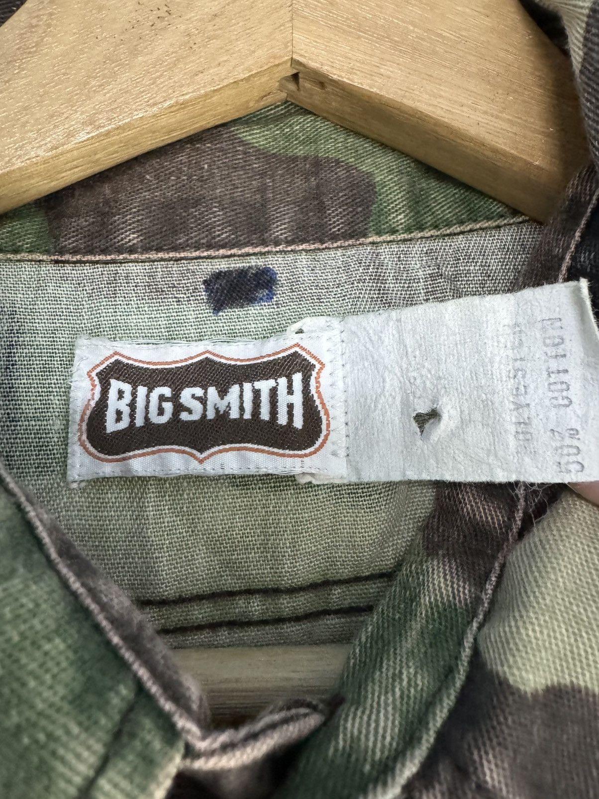 Vintage Vintage Big Smith camouflage Army Shirt Size US L / EU 52-54 / 3 - 8 Thumbnail
