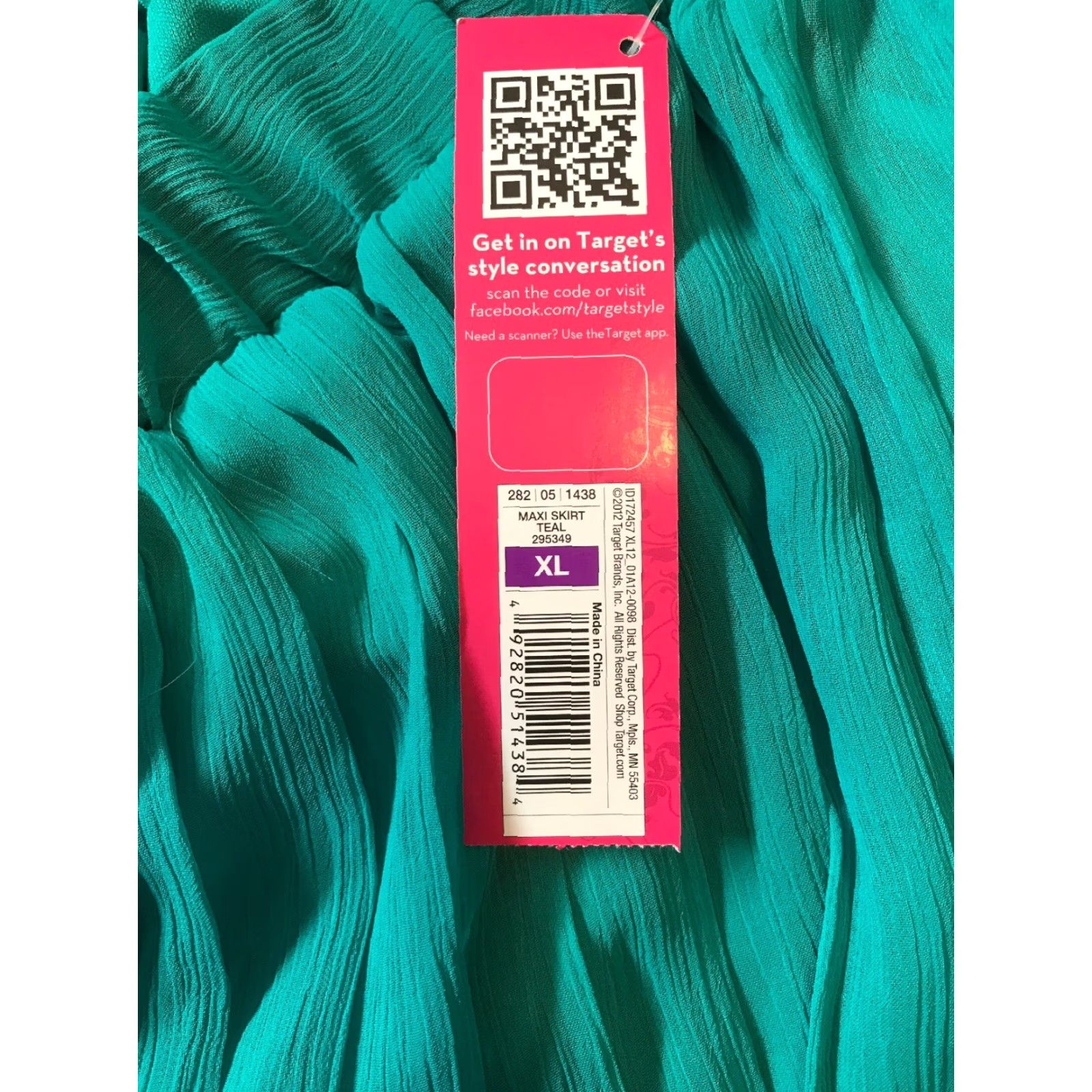 Vintage VINTAGE? No. (Xhilaration) Maxi Skirt Women XL Teal NWT High Low B542 Size 40" / US 18 - 5 Thumbnail
