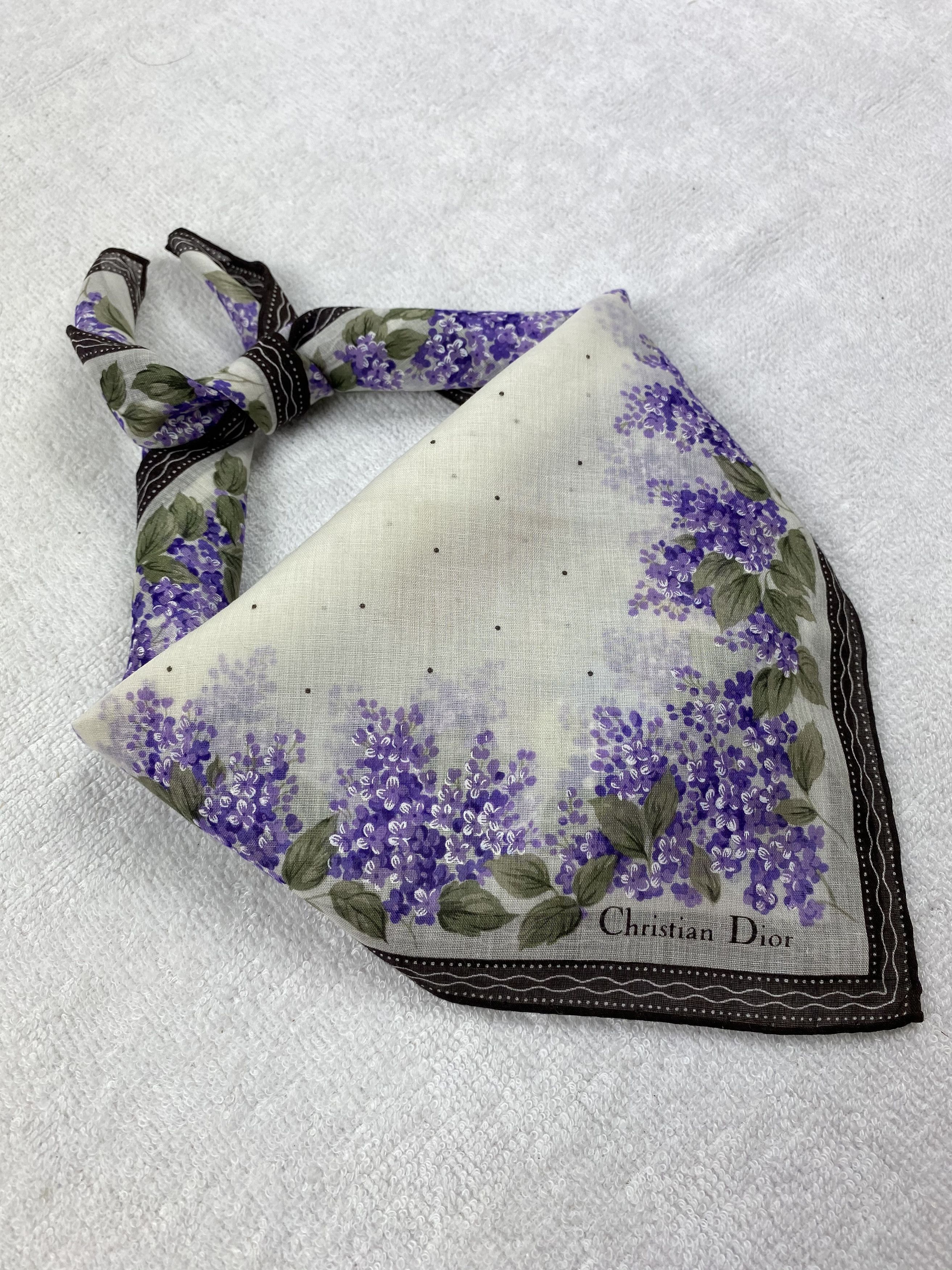 Vintage Christian Dior Bandana / Handkerchief / Neckerchief Size ONE SIZE - 2 Thumbnail