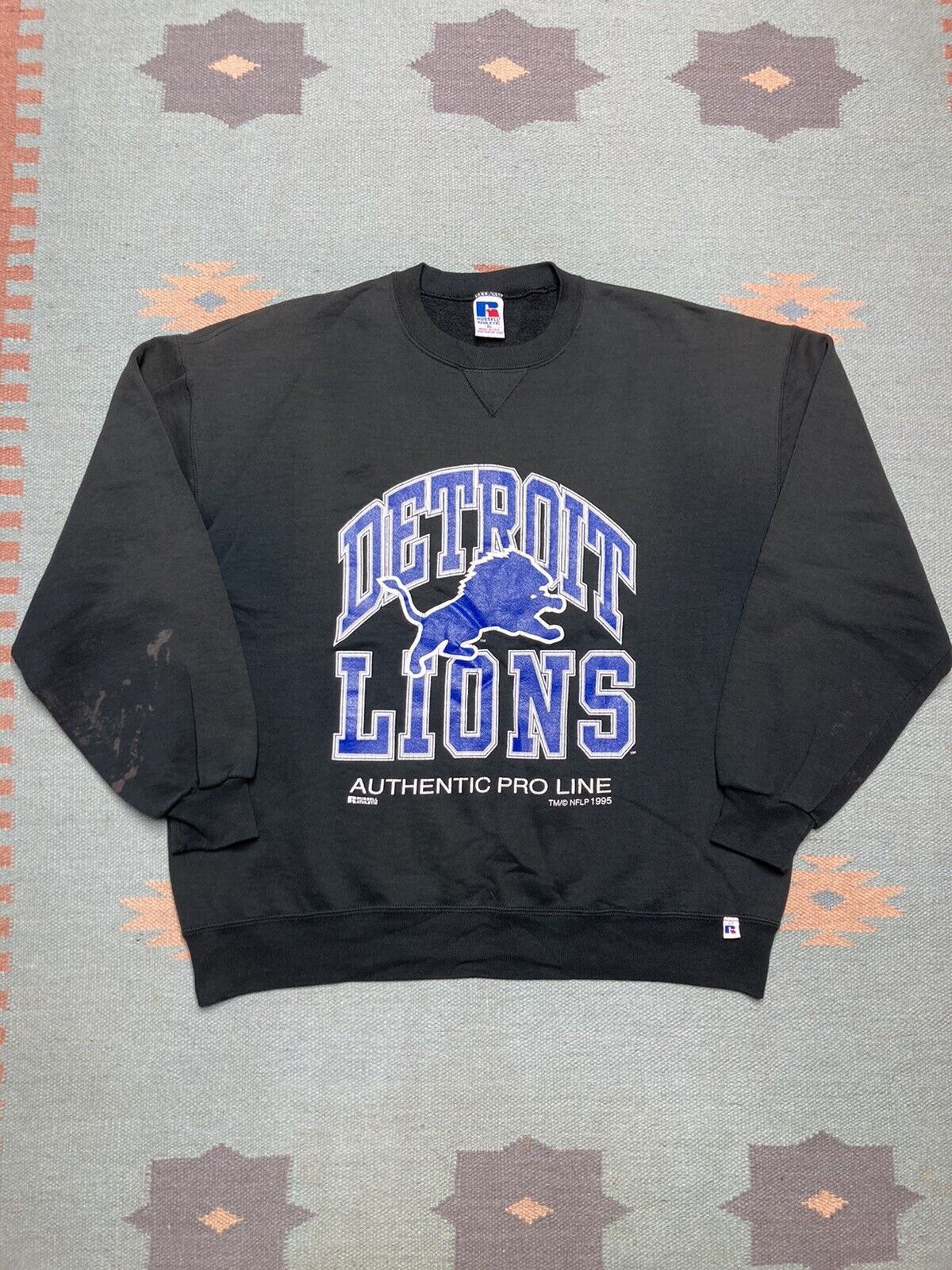 Vintage XL 1995 Detroit Lions Sweatshirt / Russel Athletics 