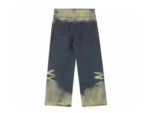 VIBE Vintage tie-dye gradient washed distressed wide-leg jeans Size US 32 / EU 48 - 4 Thumbnail