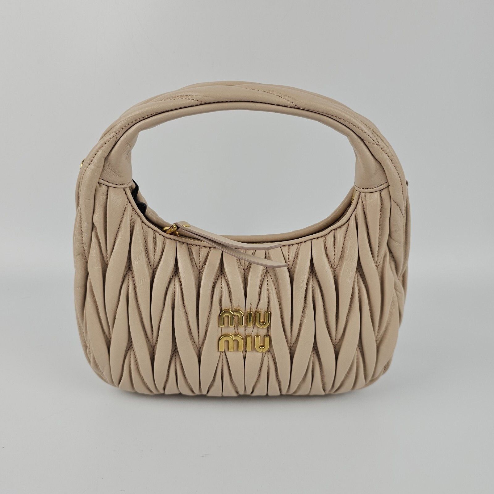 Miu Miu MIU MIU Wander Small $2750 Powder Pink Nappa Leather Hobo Ba Size ONE SIZE - 4 Thumbnail