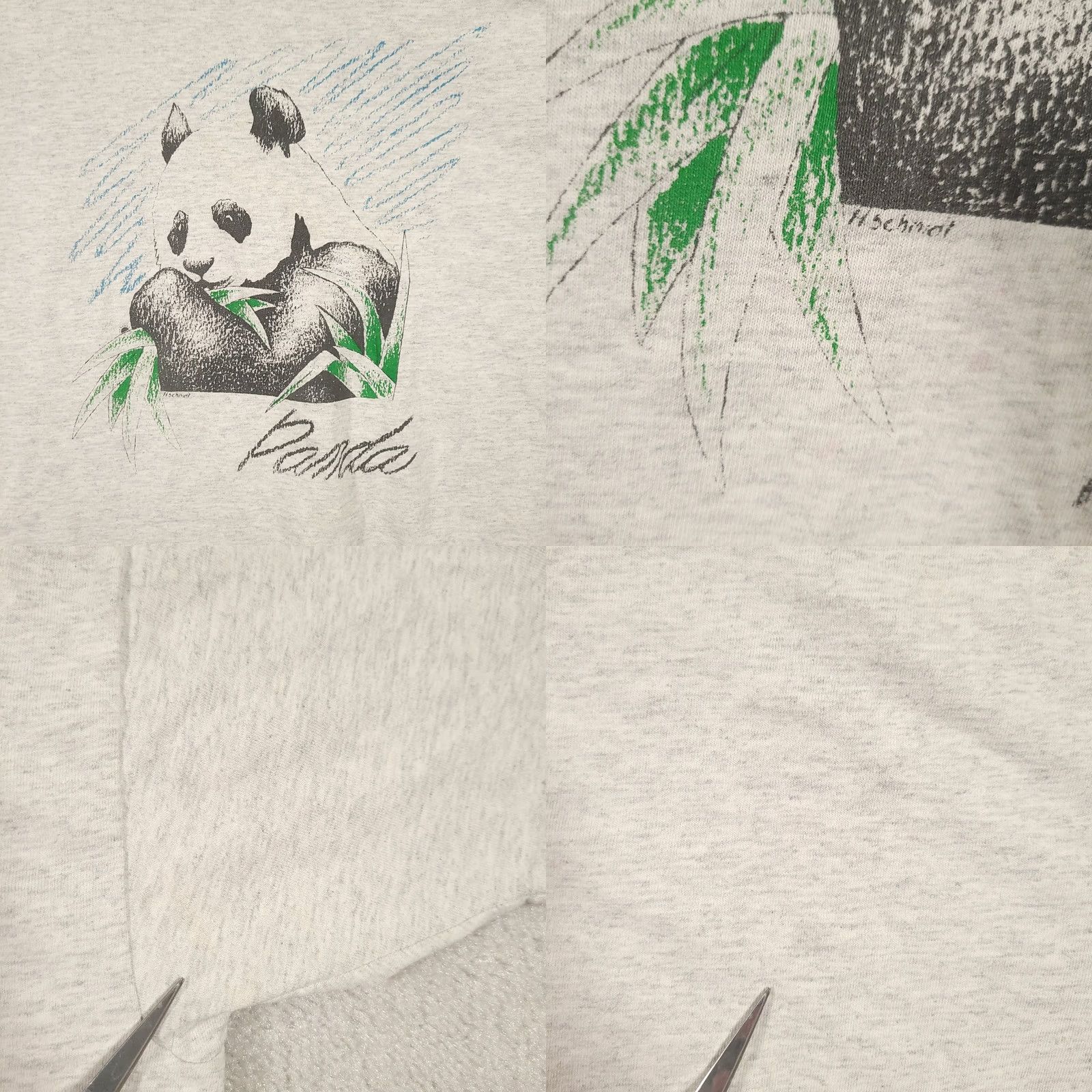 Vintage VINTAGE 90s Panda Animal Nature Art Short Sleeve Gray T Shirt Large Mens Size US L / EU 52-54 / 3 - 8 Thumbnail