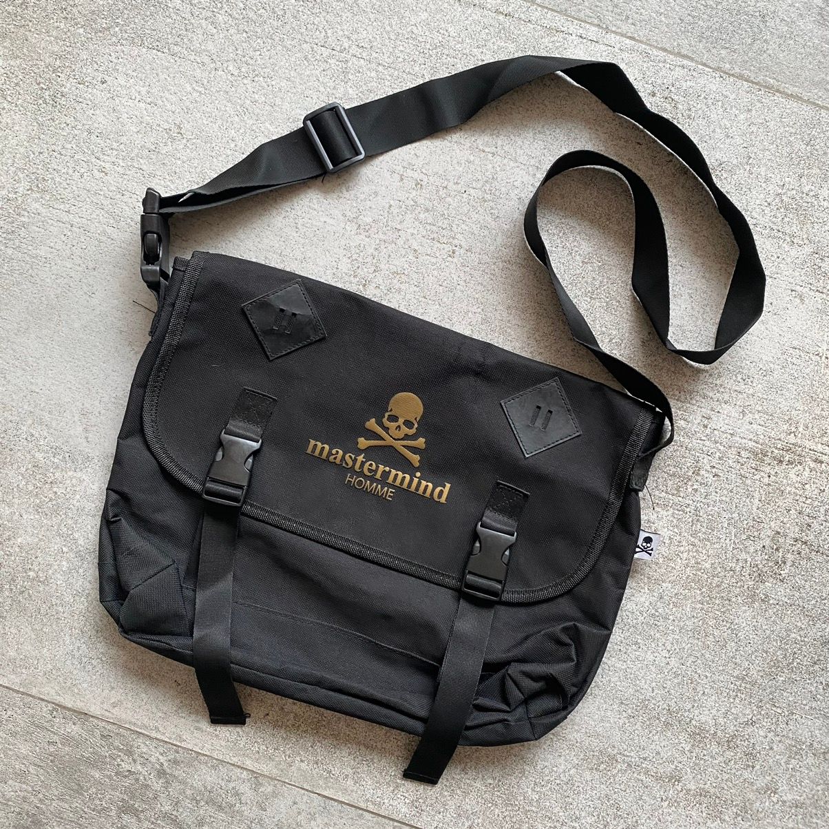 Pre-owned Mastermind Japan Mastermind Skull Logo Shoulder / Crossbody /messenger Bag In Black