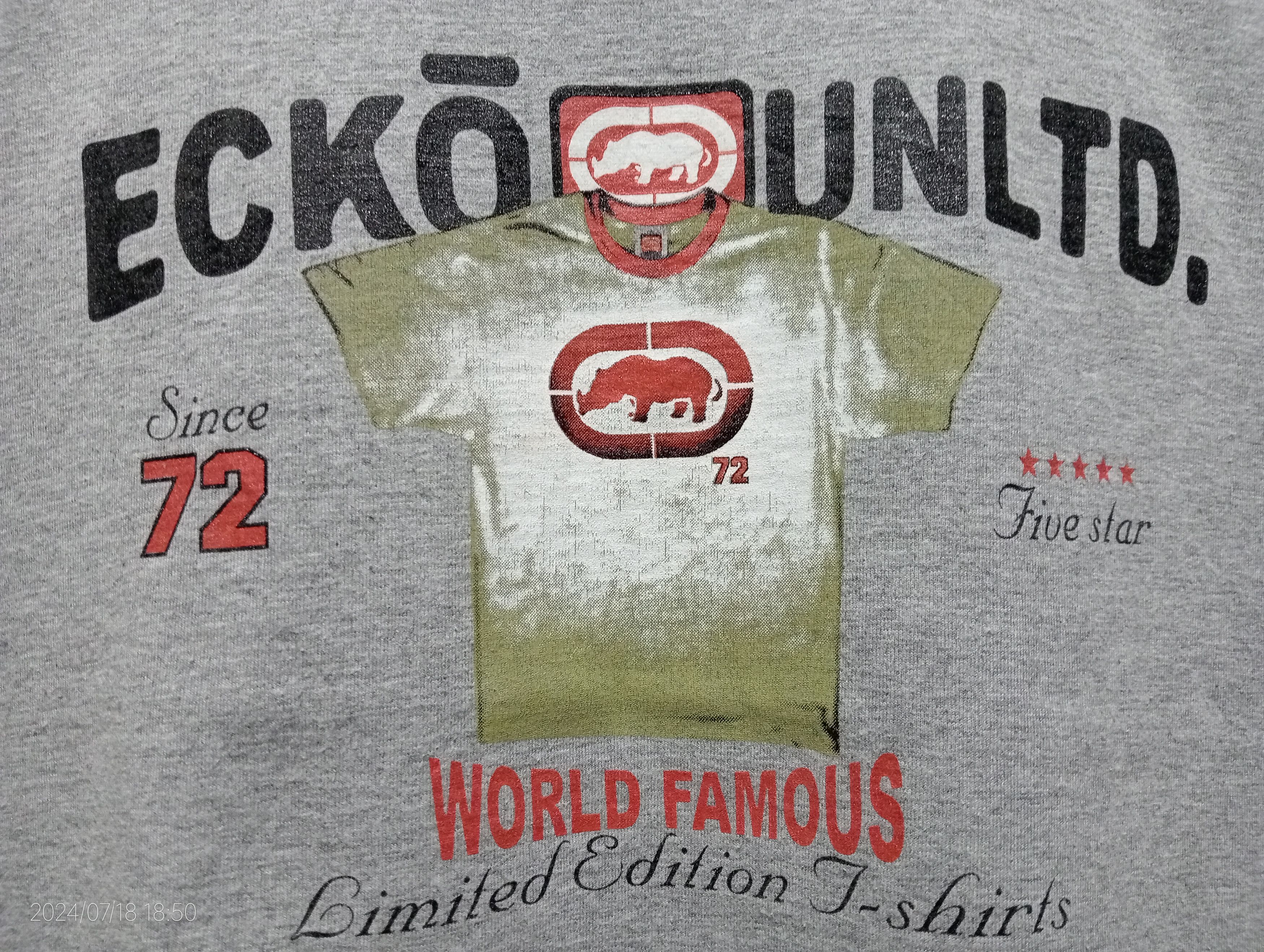 Ecko Unltd. × Marc Ecko VTG'90s Single Stitch Ecko Unltd World Famous Limited Ed Tee Size US M / EU 48-50 / 2 - 9 Thumbnail