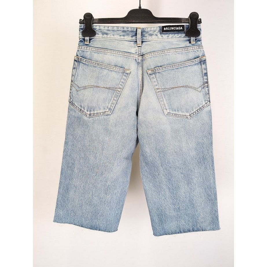 Balenciaga o1rshd1 Slim Shorts Organic Japanese Twill in Eco Blue Size US 30 / EU 46 - 9 Thumbnail