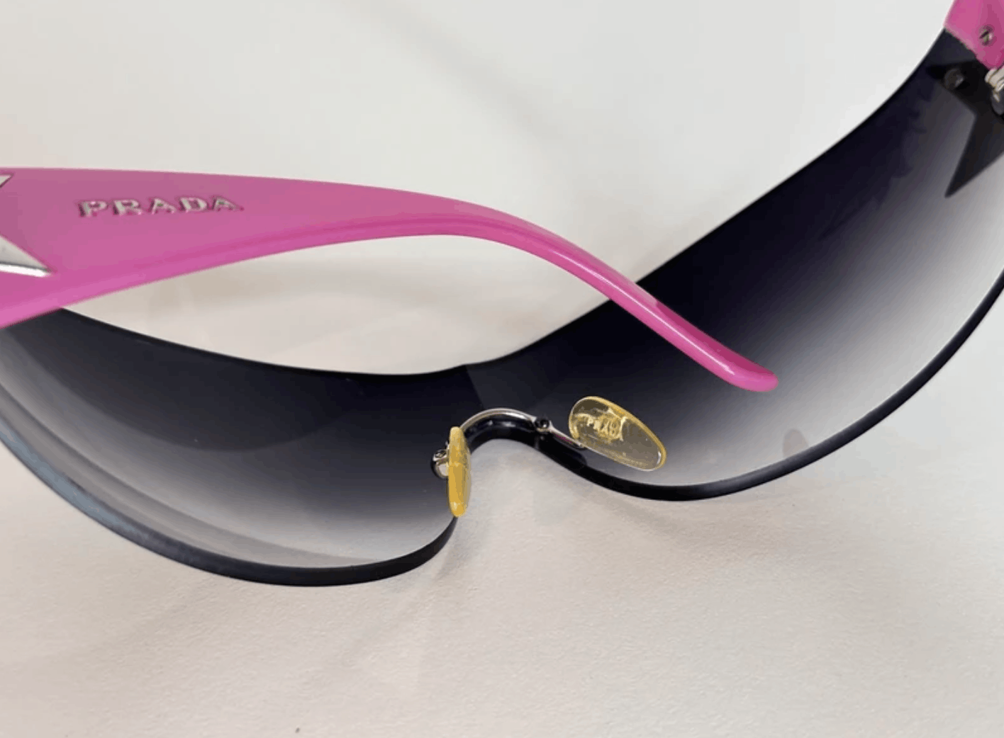 Prada PRADA Sunglasses SPR 58E Wrap Star Rimless Luna Rossa Size ONE SIZE - 7 Thumbnail