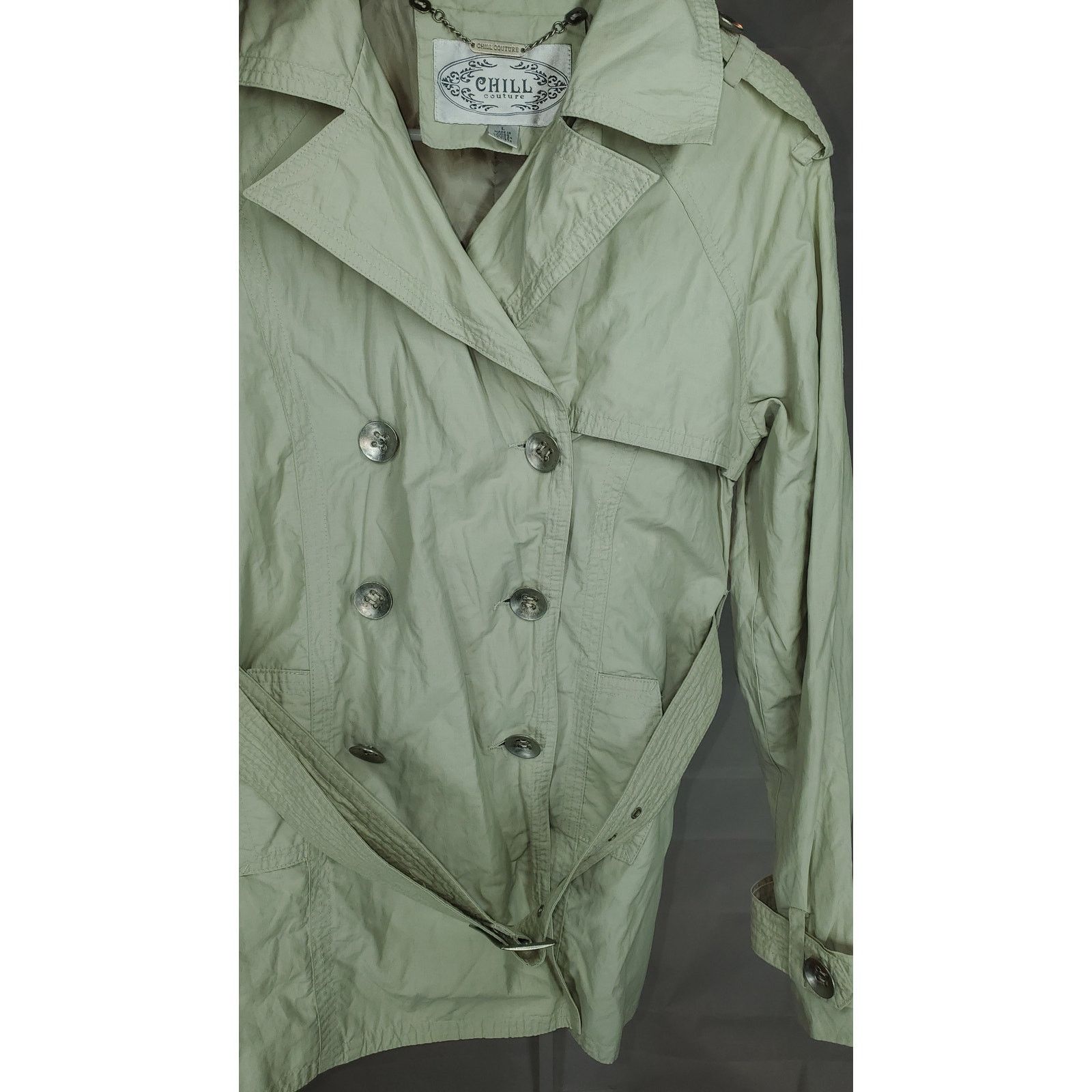 Other Chill Couture Beige Double Breasted Trench Coat Size L Size L / US 10 / IT 46 - 5 Thumbnail