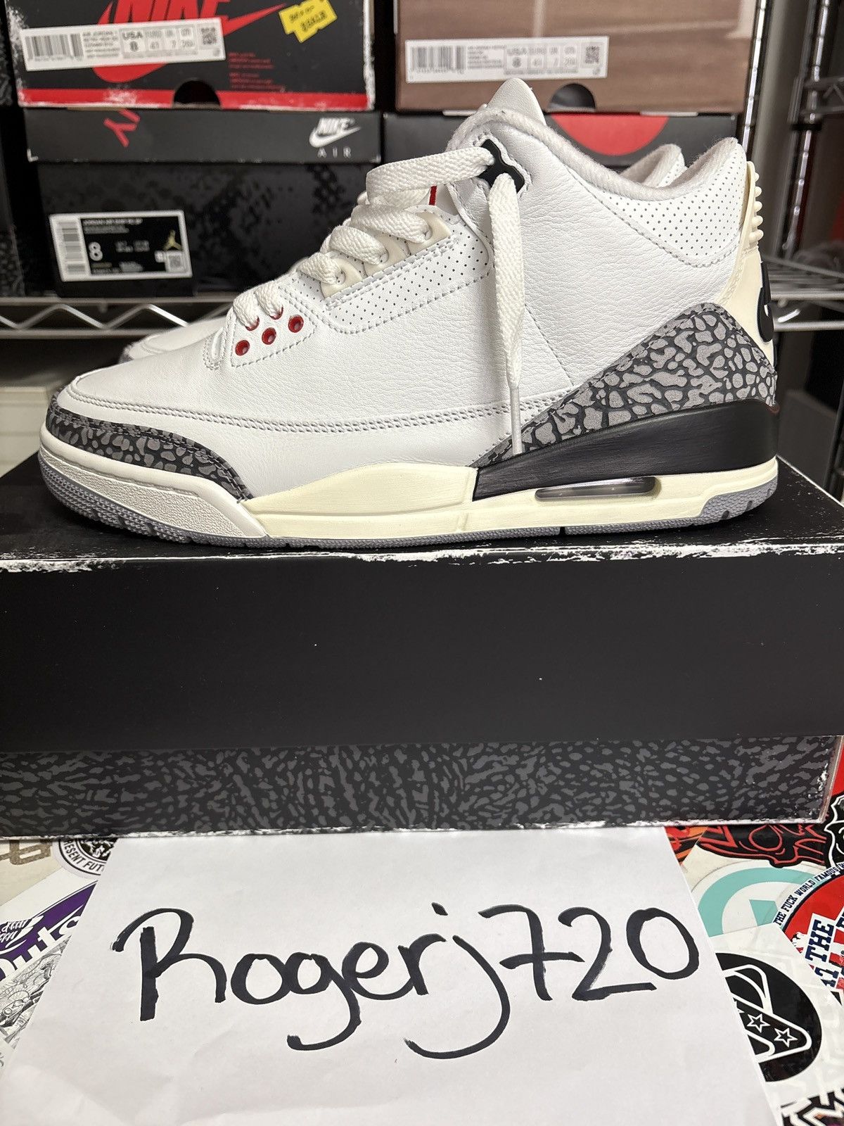Jordan Brand Air Jordan White Cement 3 (Reimagined) Size US 8 / EU 41 - 1 Thumbnail