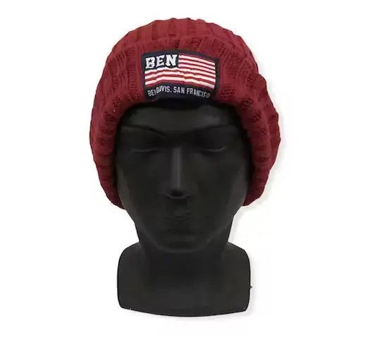 Ben Davis Vintage Ben Davis American Flag Beanie Hat Size ONE SIZE - 1 Thumbnail