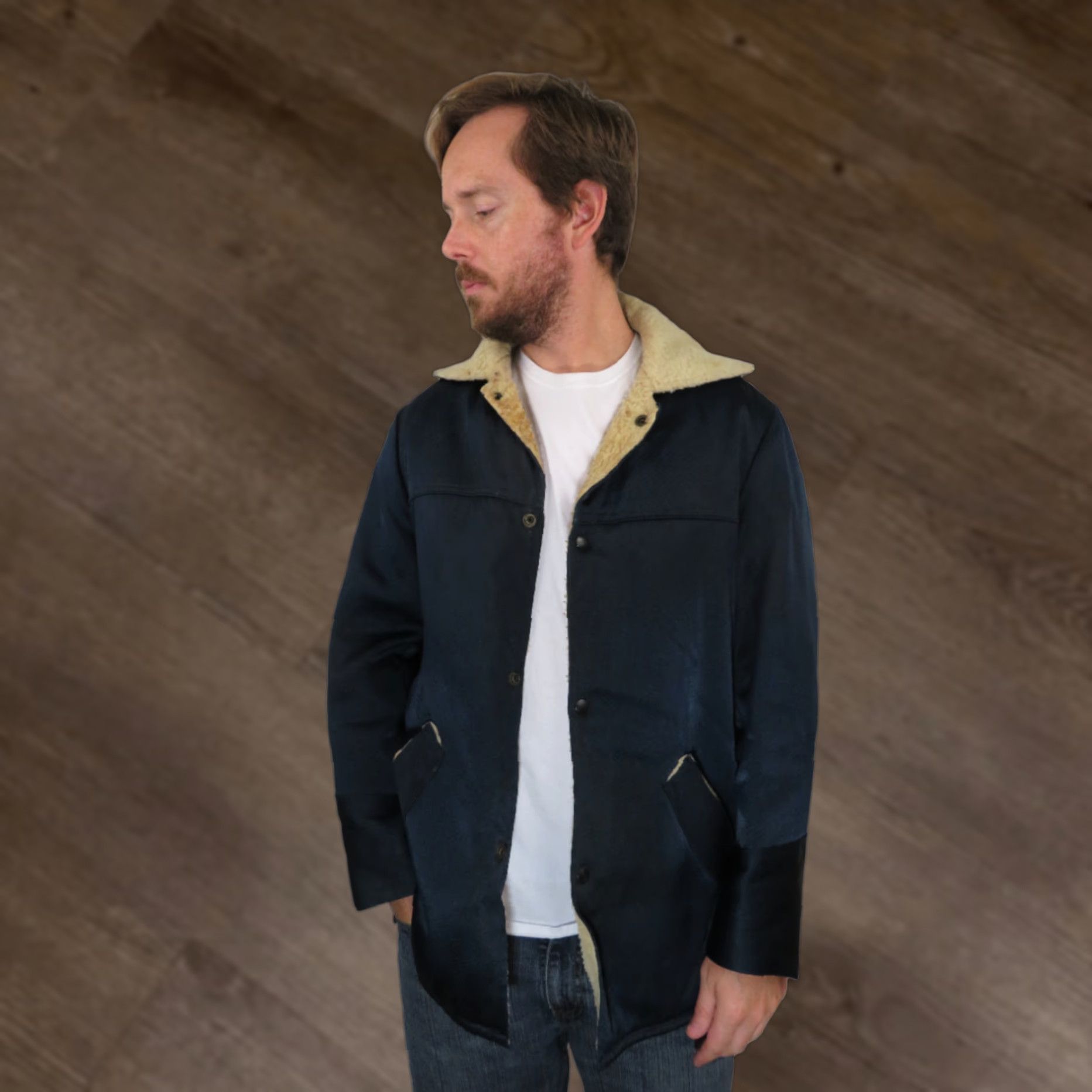 Schott × Vintage Schott NYC Mens Nylon Fireman Jacket Type 981-31 