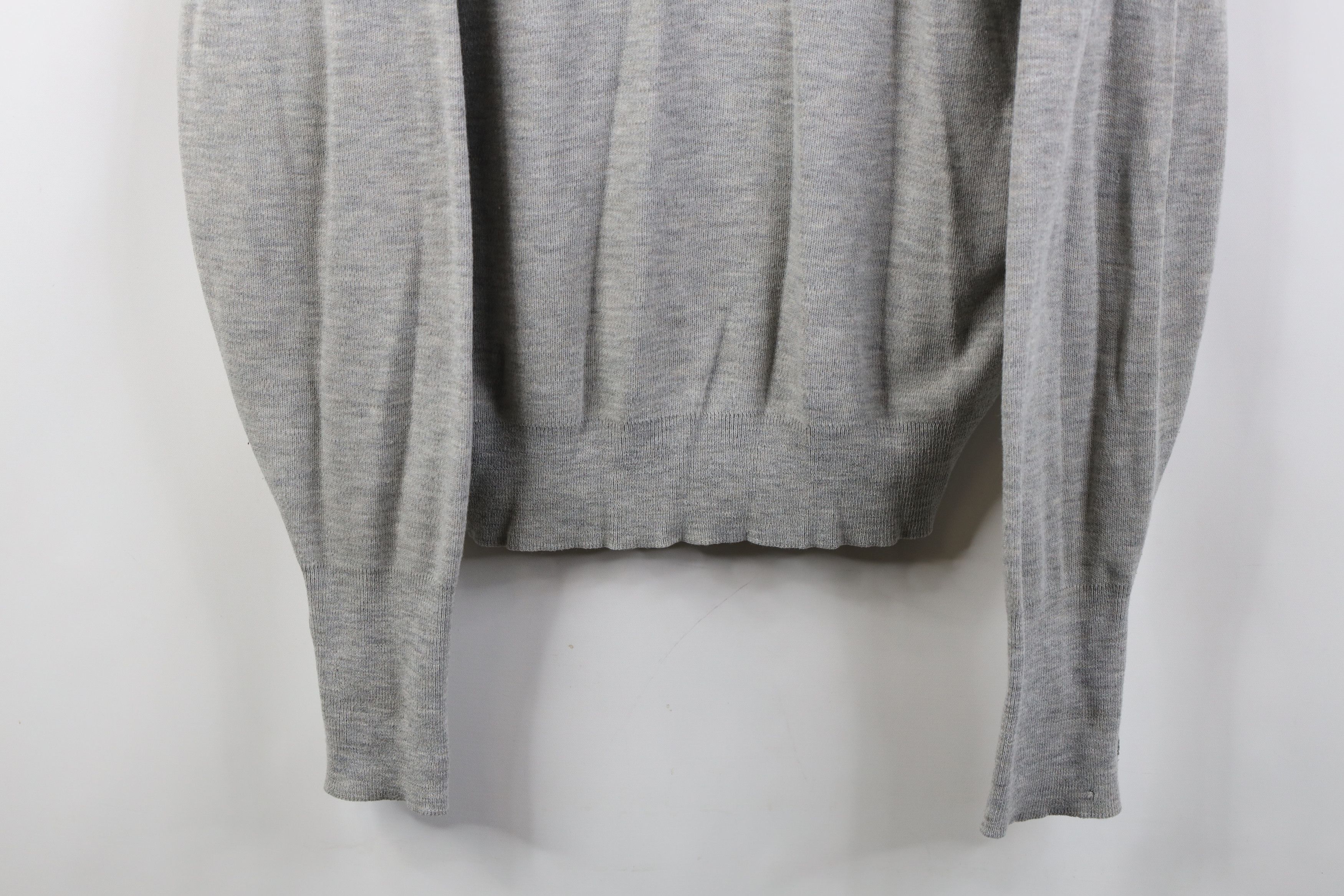 Vintage Vintage 70s Streetwear Knit V-Neck Sweater Heather Gray USA Size US L / EU 52-54 / 3 - 3 Thumbnail