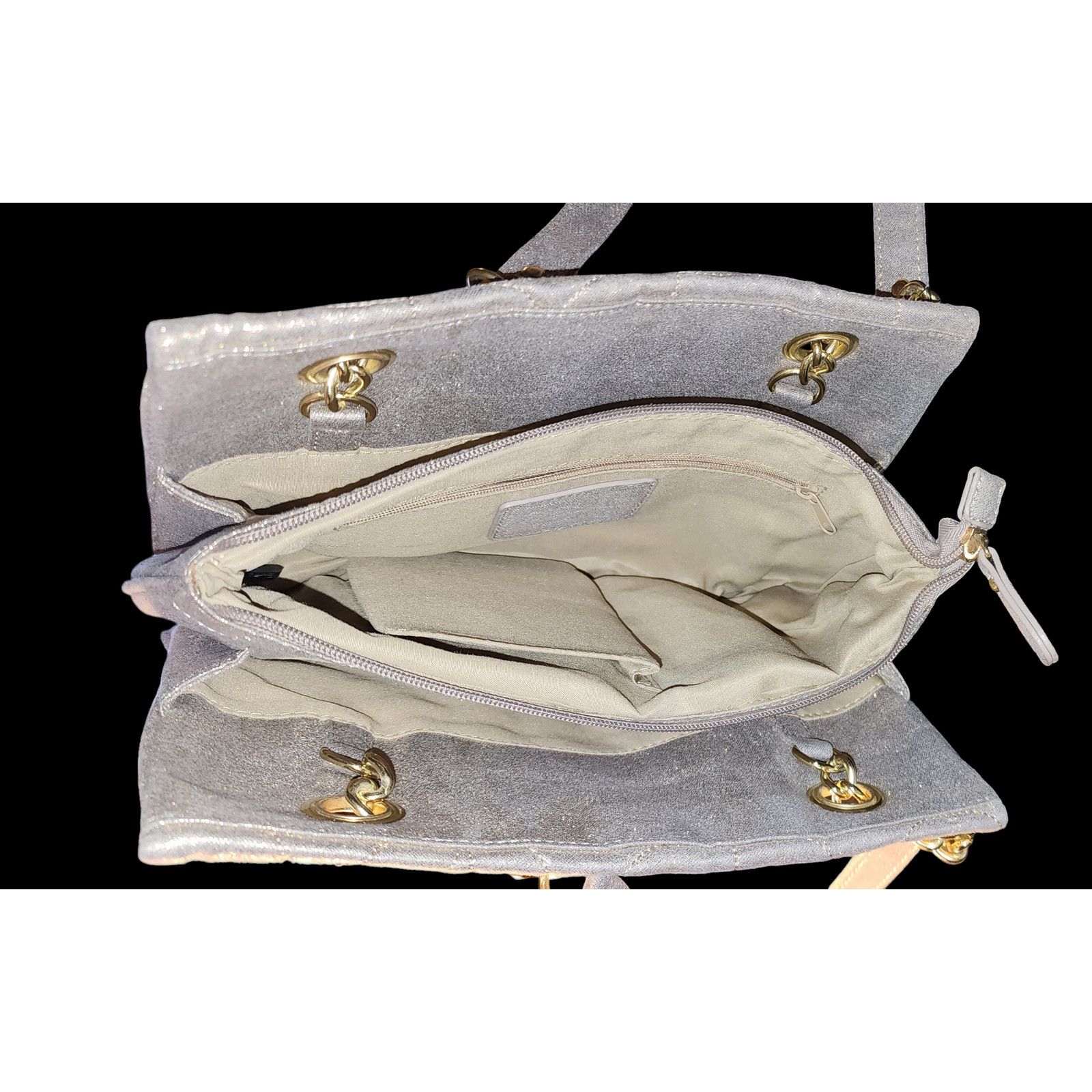 Relic Relic by Fossil Gold Metallic Fabric Medium Shoulder Bag Size ONE SIZE - 3 Thumbnail
