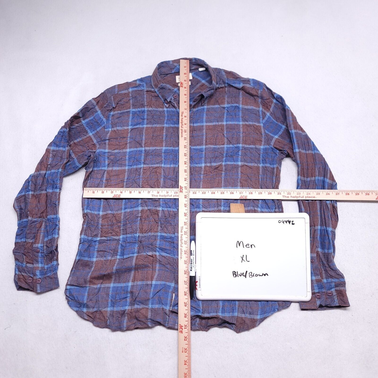 Weatherproof Weatherproof Tartan Flannel Shirt Mens Size XL Blue Brown Size US XL / EU 56 / 4 - 6 Thumbnail