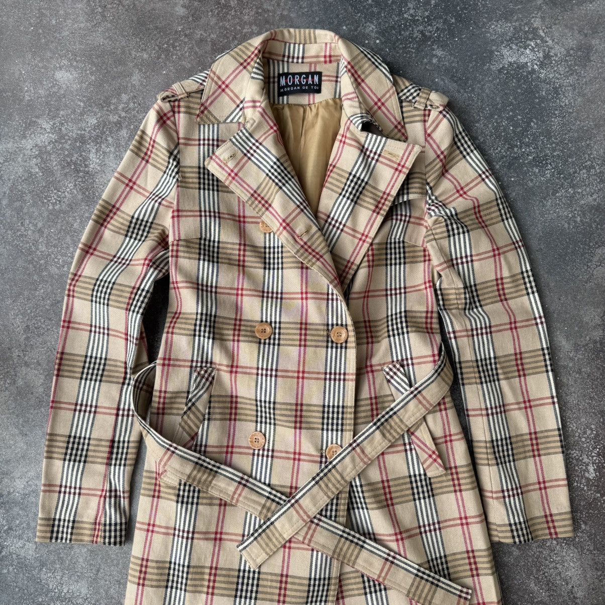 Hysteric Glamour × Vintage Morgan de Toi Vintage Retro Check Trench Coat Size M / US 6-8 / IT 42-44 - 3 Thumbnail
