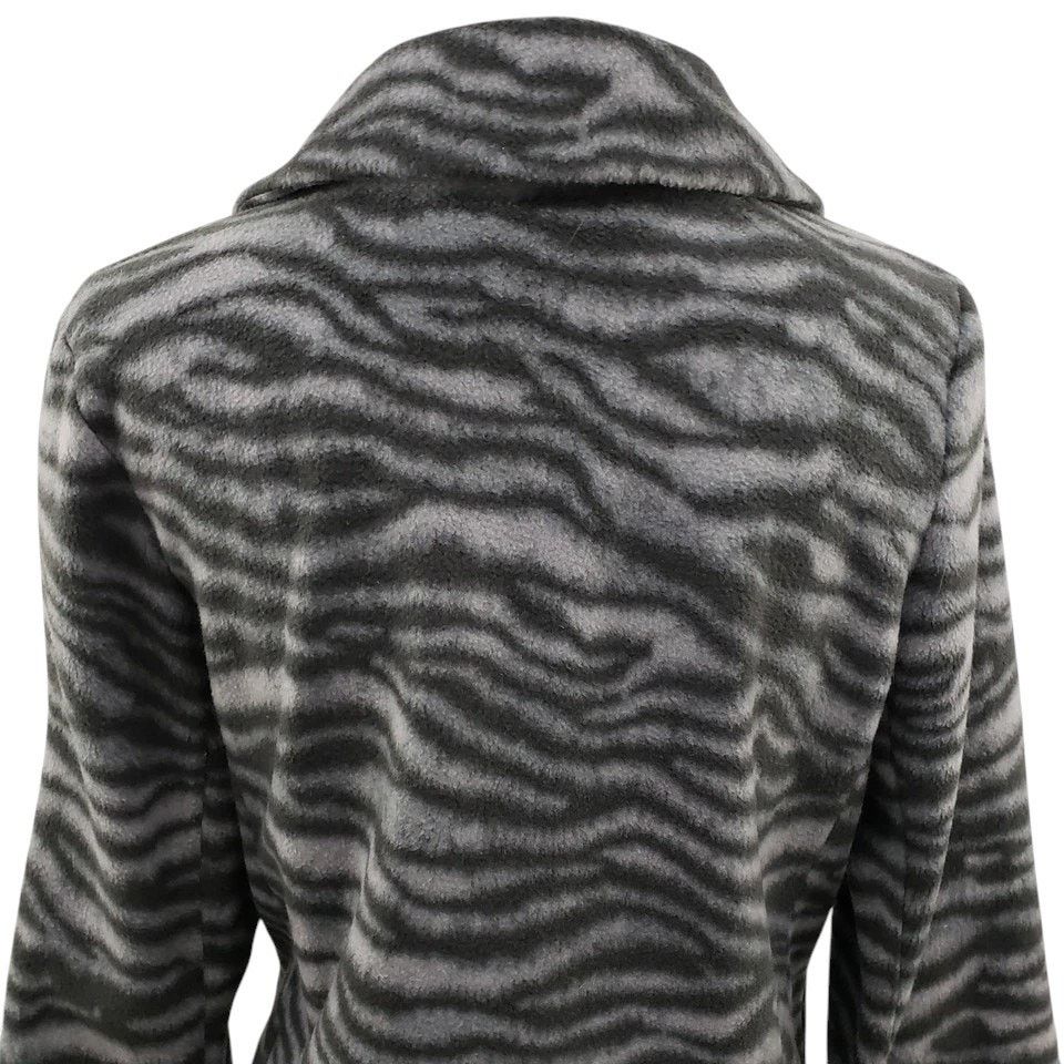 Other Susan Graver Animal Print Fleece Jacket Oversized Notch Coll Size XS / US 0-2 / IT 36-38 - 6 Thumbnail
