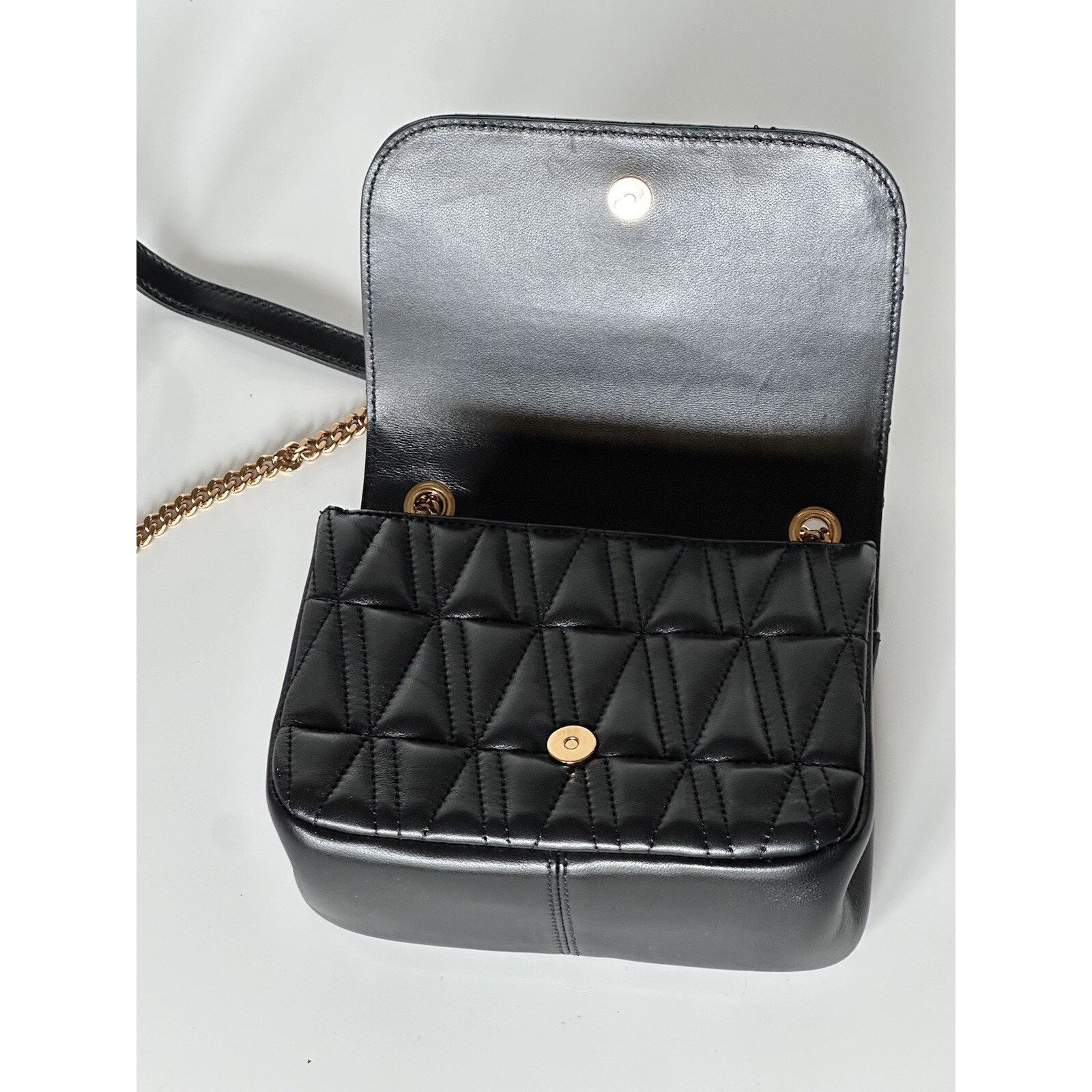 Versace Versace Virtus Quilted Leather Black Crossbody Bag DBFH821 Size ONE SIZE - 9 Thumbnail