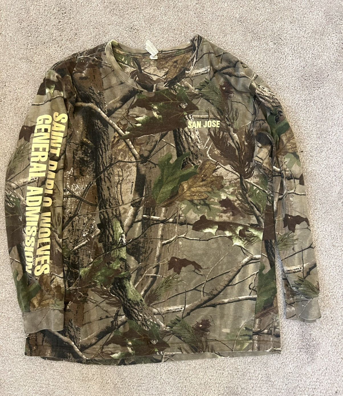 Kanye West Saint Pablo 2016 Camo General Admission Tour Tee Size US L / EU 52-54 / 3 - 1 Thumbnail
