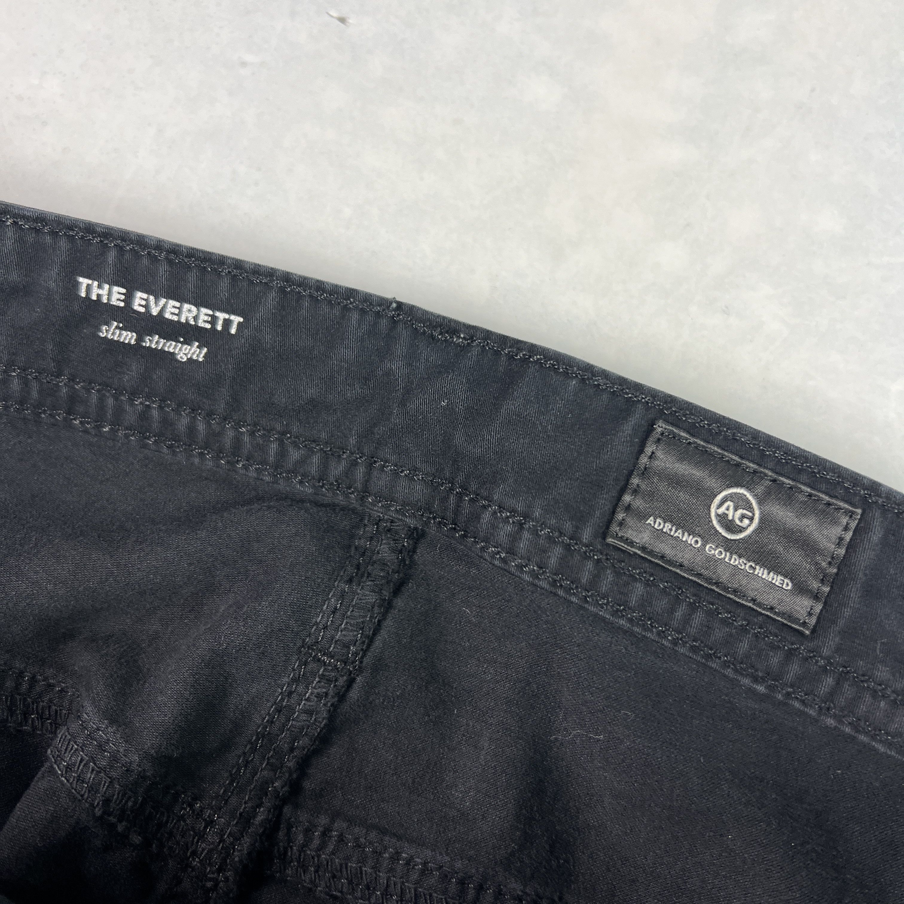 AG Adriano Goldschmied Adriano Goldschmied Everett Slim Straight Black Chinos Size US 35 - 7 Thumbnail