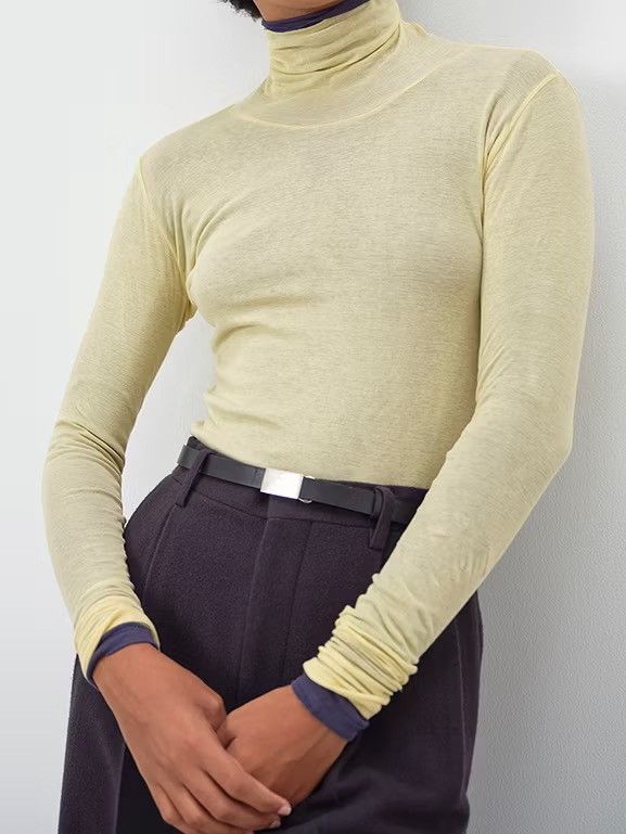 Auralee AuraLee Turtleneck Long sleeve Sheer rib High Gauge Tee Size M / US 6-8 / IT 42-44 - 3 Thumbnail