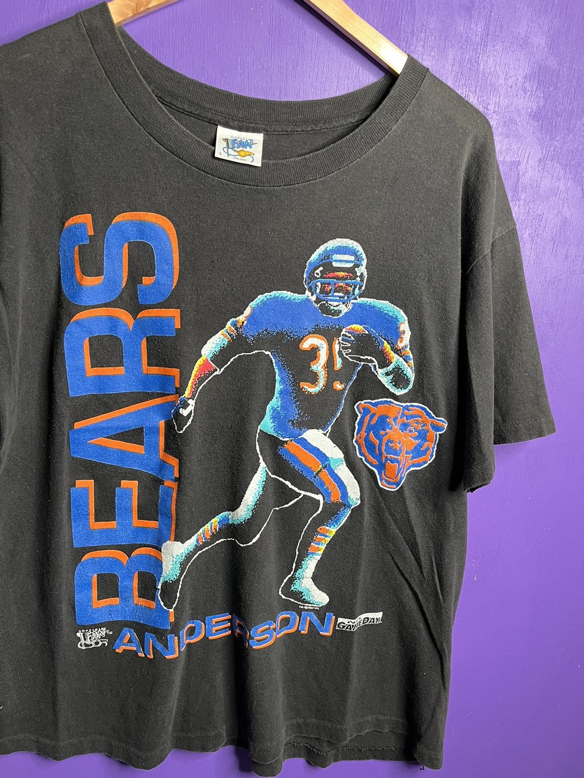 NFL × Vintage Vintage 80s Chicago bears Anderson player tee Size US L / EU 52-54 / 3 - 3 Thumbnail