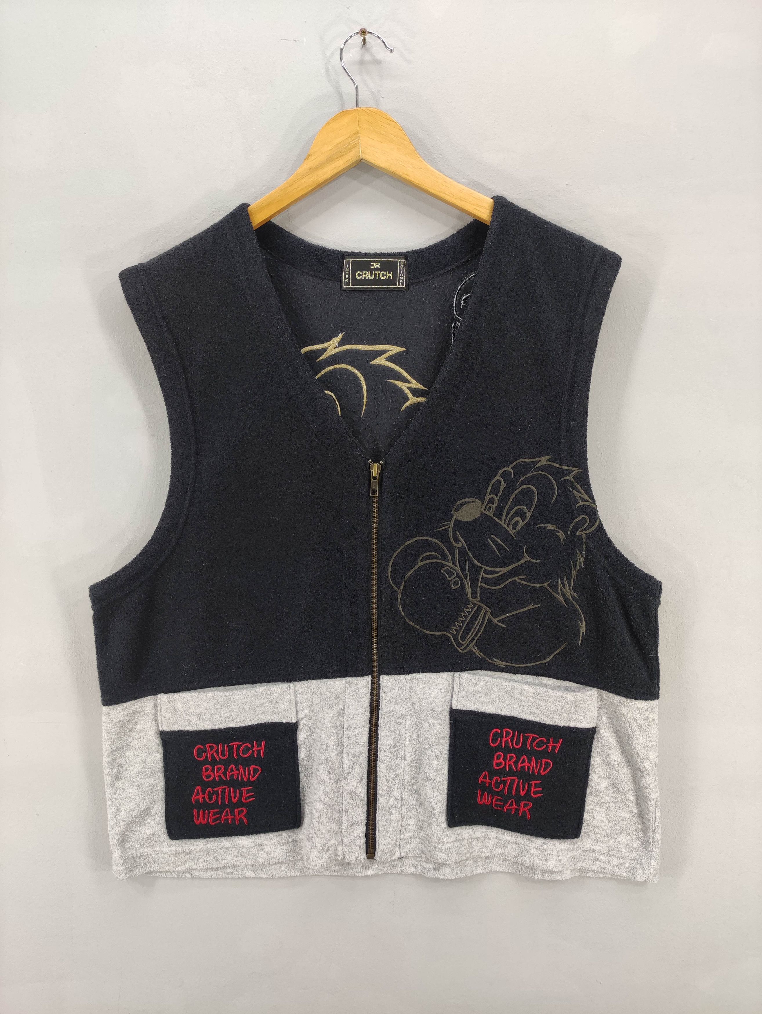 Japanese Brand Vintage Crutch Vest Fleece Zipper Size US M / EU 48-50 / 2 - 1 Thumbnail