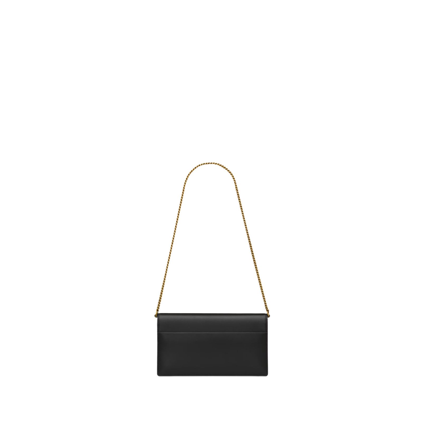 Saint Laurent Paris SAINT LAURENT Sunset Black Leather Clutch Bag New Size ONE SIZE - 2 Thumbnail