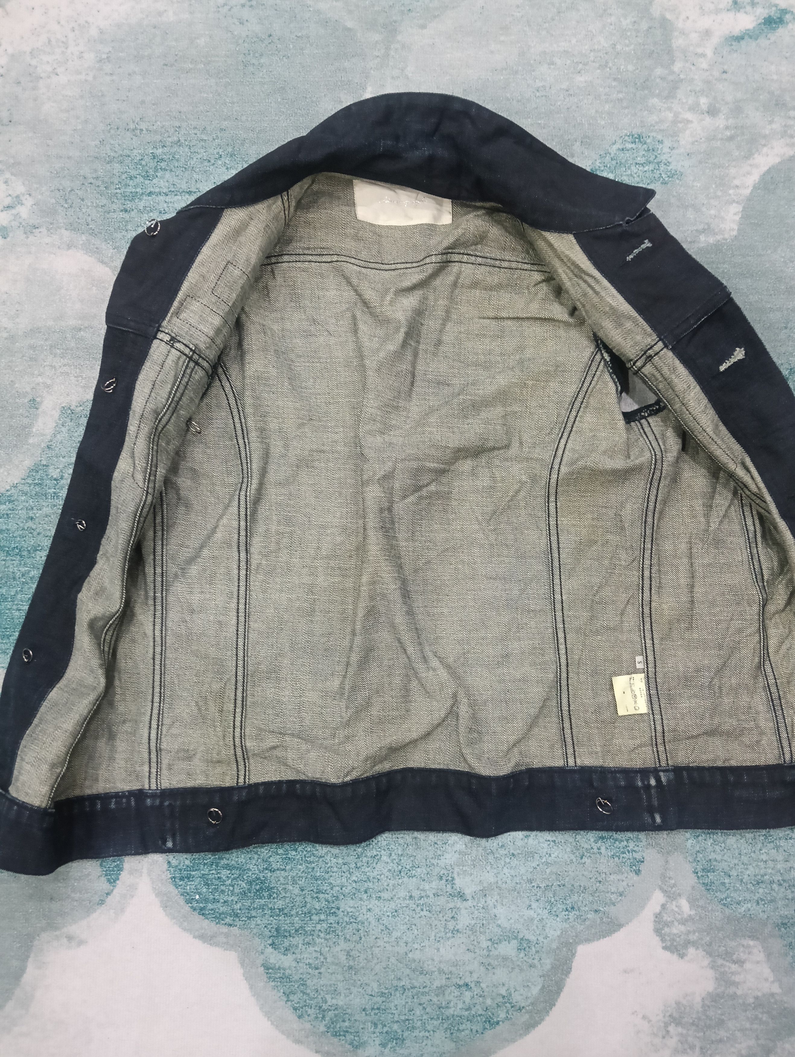 Japanese Brand Advantage Cycle Skulls Vest Denime Jacket Size 38S - 5 Thumbnail