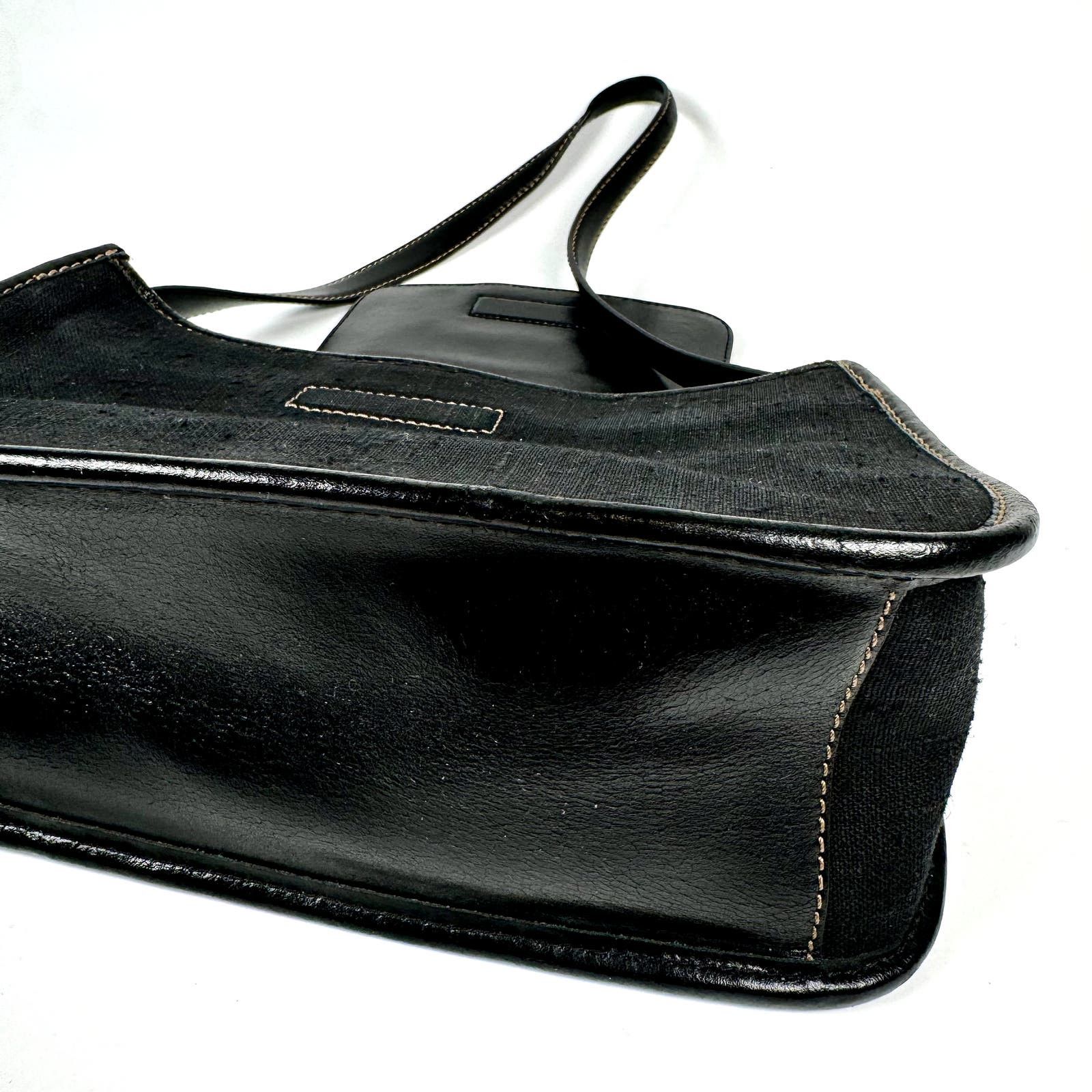 Cole Haan Vintage Cole Haan Solid Black Casual Magentic Shoulder Bag Size ONE SIZE - 6 Thumbnail