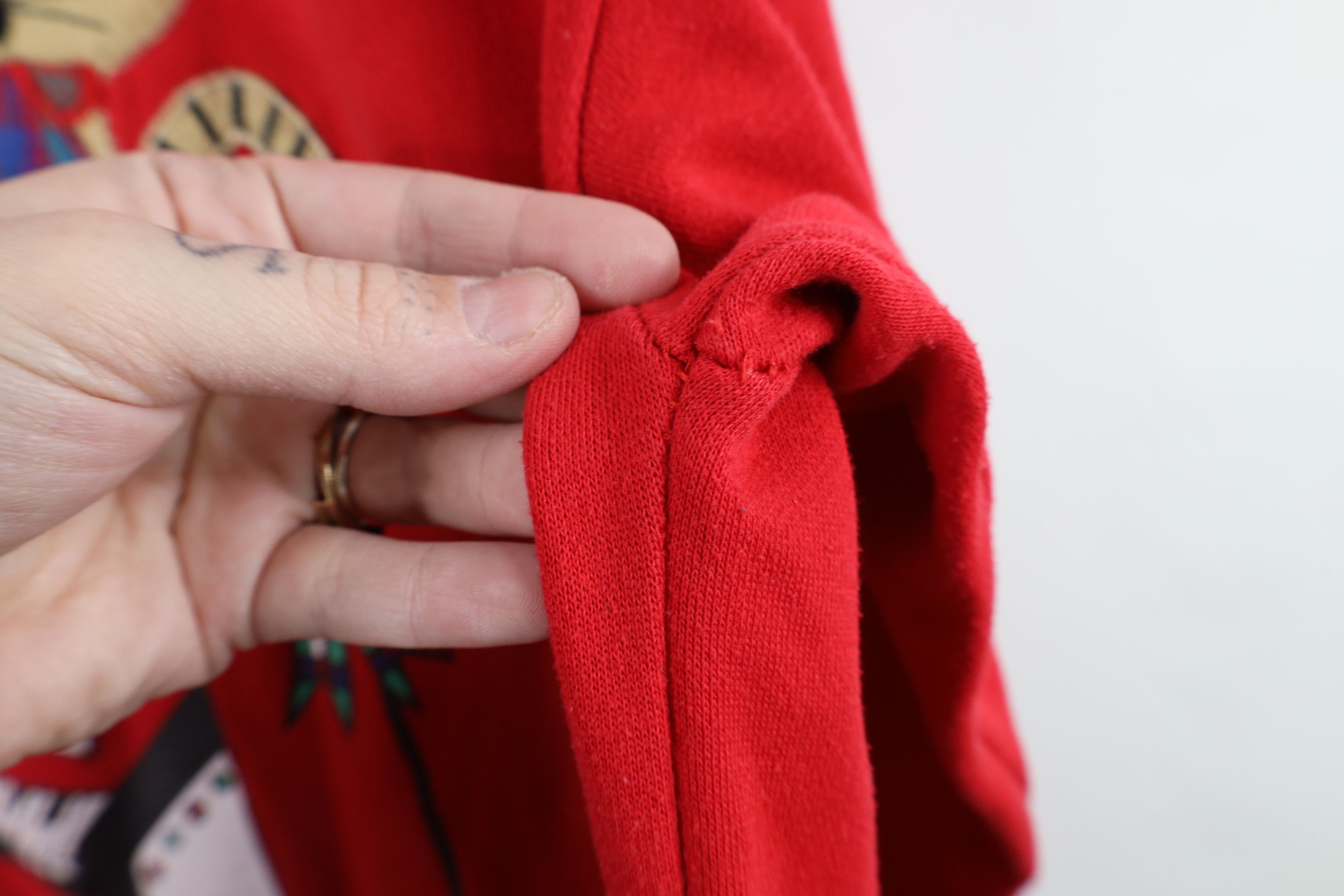 Vintage Vintage 90s Cat Dog Piano Night Gown Sweatshirt Red Size M / US 6-8 / IT 42-44 - 9 Thumbnail