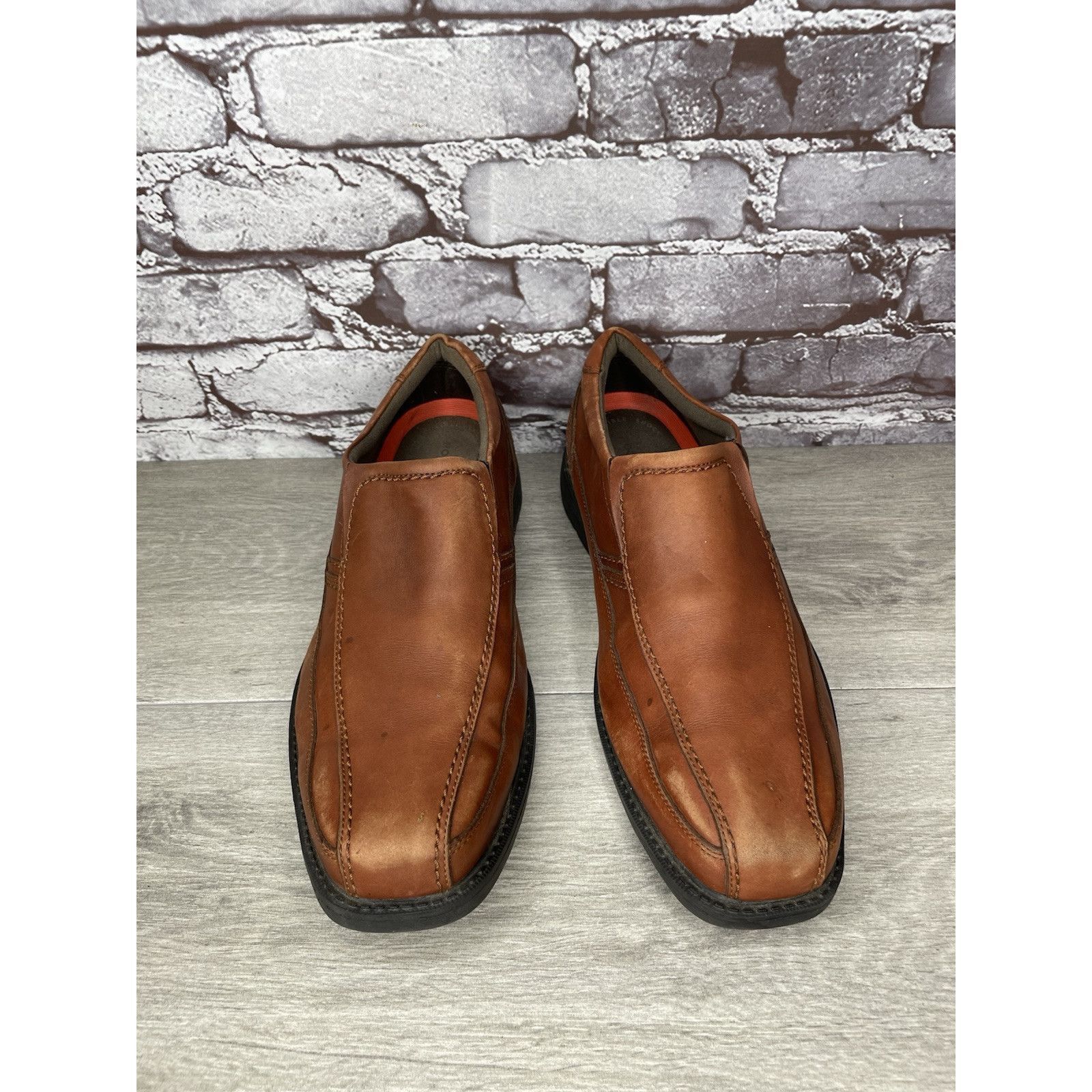 Rockport Rockport Trustech Brown Leather Slip On Casual Bicycle Toe L Size US 10.5 / EU 43-44 - 20 Thumbnail