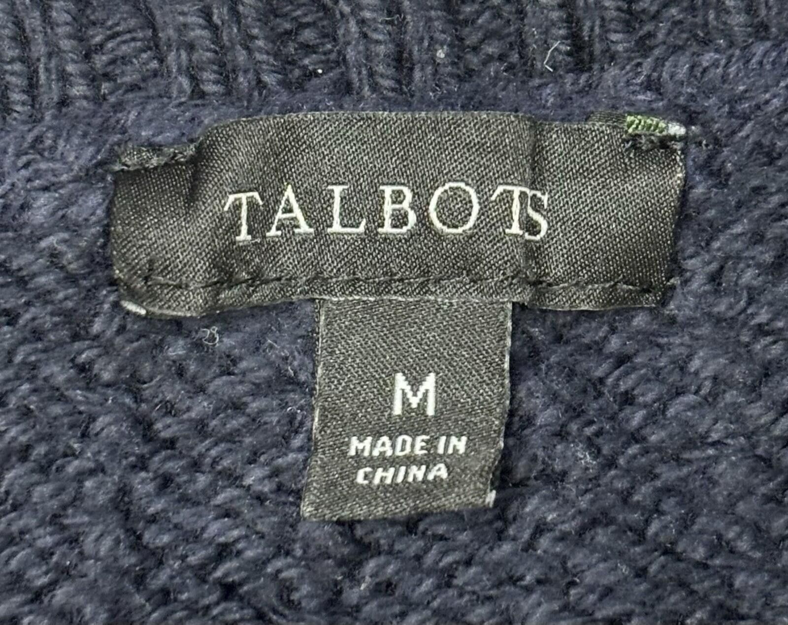 Other Talbots Sweater Womens M Cotton Silk Bobble Stitch Cable Size M / US 6-8 / IT 42-44 - 2 Thumbnail