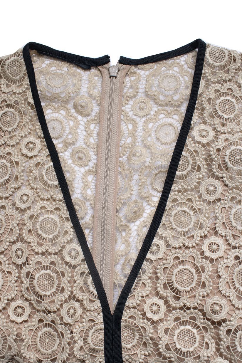 Burberry Burberry, SS16 Cocktail midi dress in beige lace Size M / US 6-8 / IT 42-44 - 6 Thumbnail