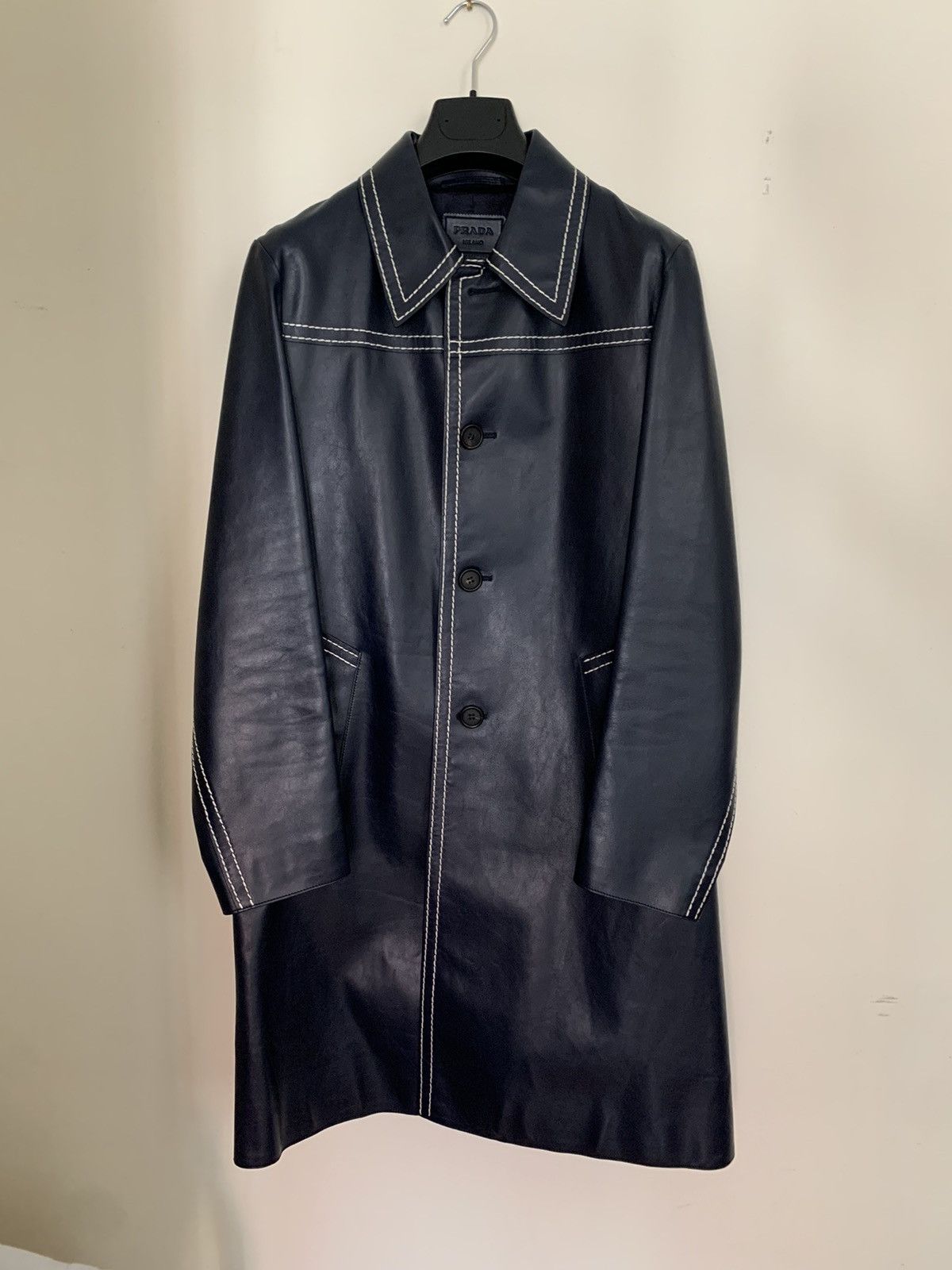Iconic Prada Leather Coat