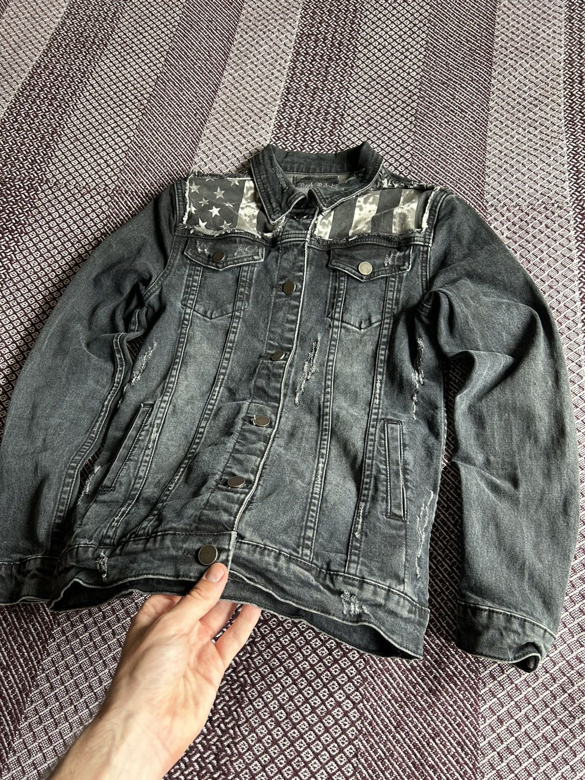 Rock Revival Rock Rebel Denim Jacket Big Print USA Flag Women Size Small Size S / US 4 / IT 40 - 9 Thumbnail