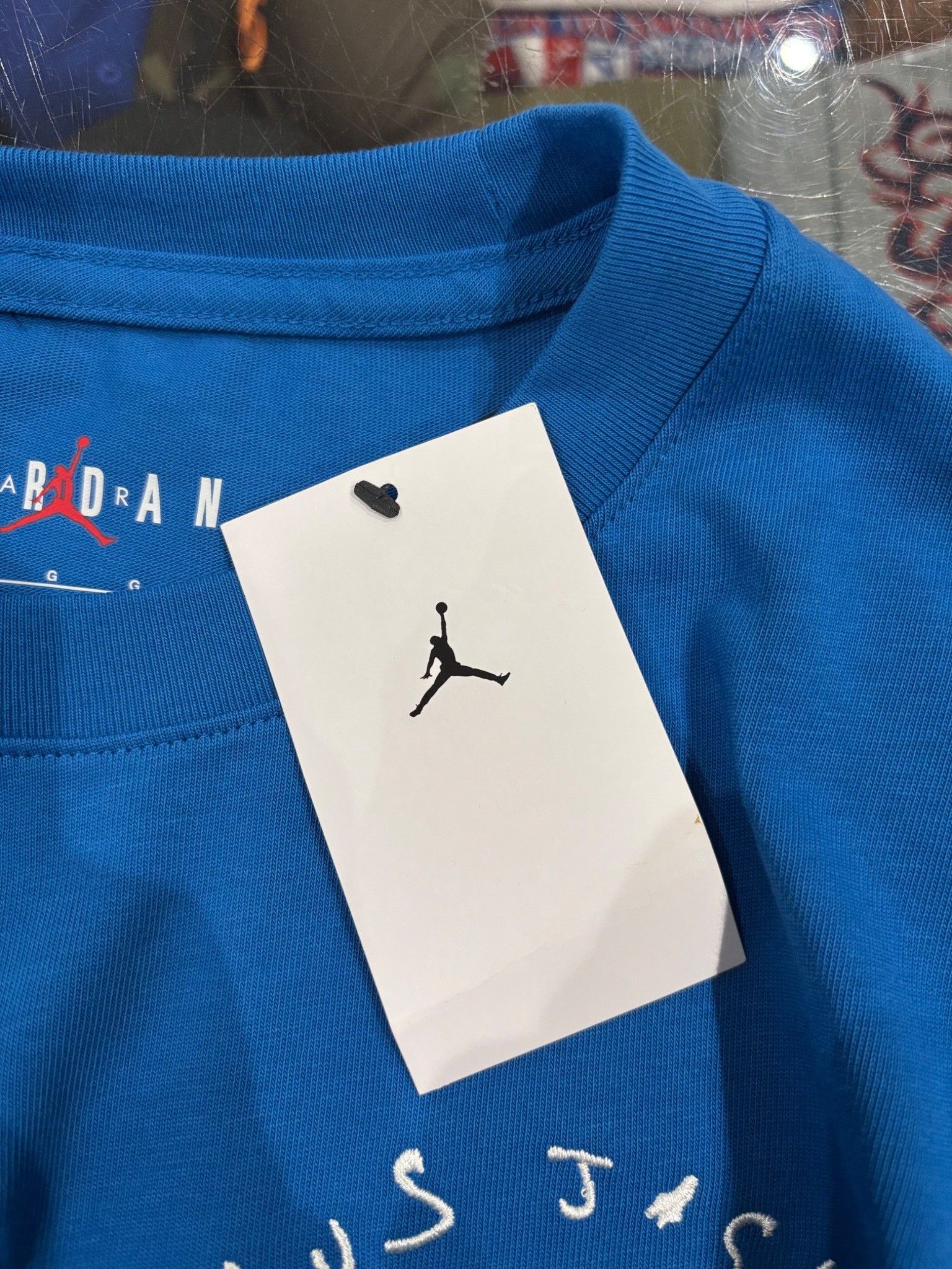 Travis Scott Travis Scott x Jordan x Fragment T-shirt Blue Size US L / EU 52-54 / 3 - 5 Thumbnail
