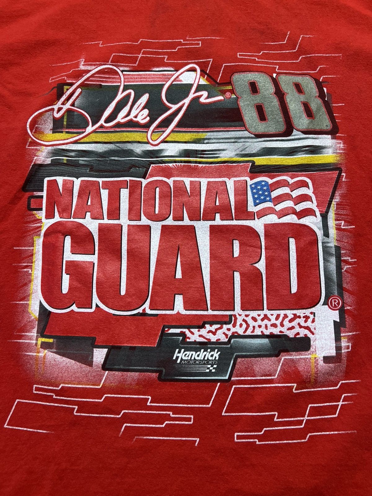 NASCAR × Vintage Vintage Dale Jr Nascar Racing Red t-shirt Size US XL / EU 56 / 4 - 4 Thumbnail