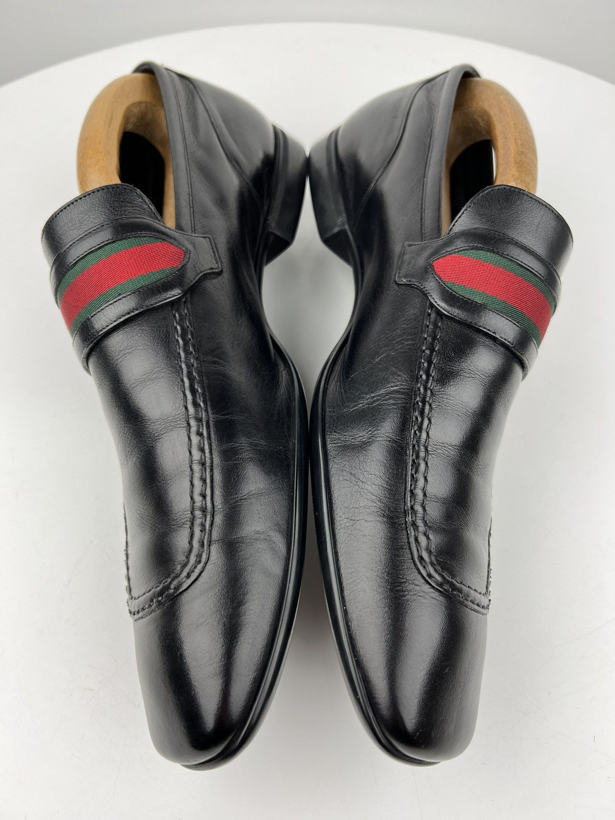 Gucci GUCCI Loafers Leather Slip Ons Shoes Web Stripe Black Men’s Size US 9 / EU 42 - 12 Thumbnail