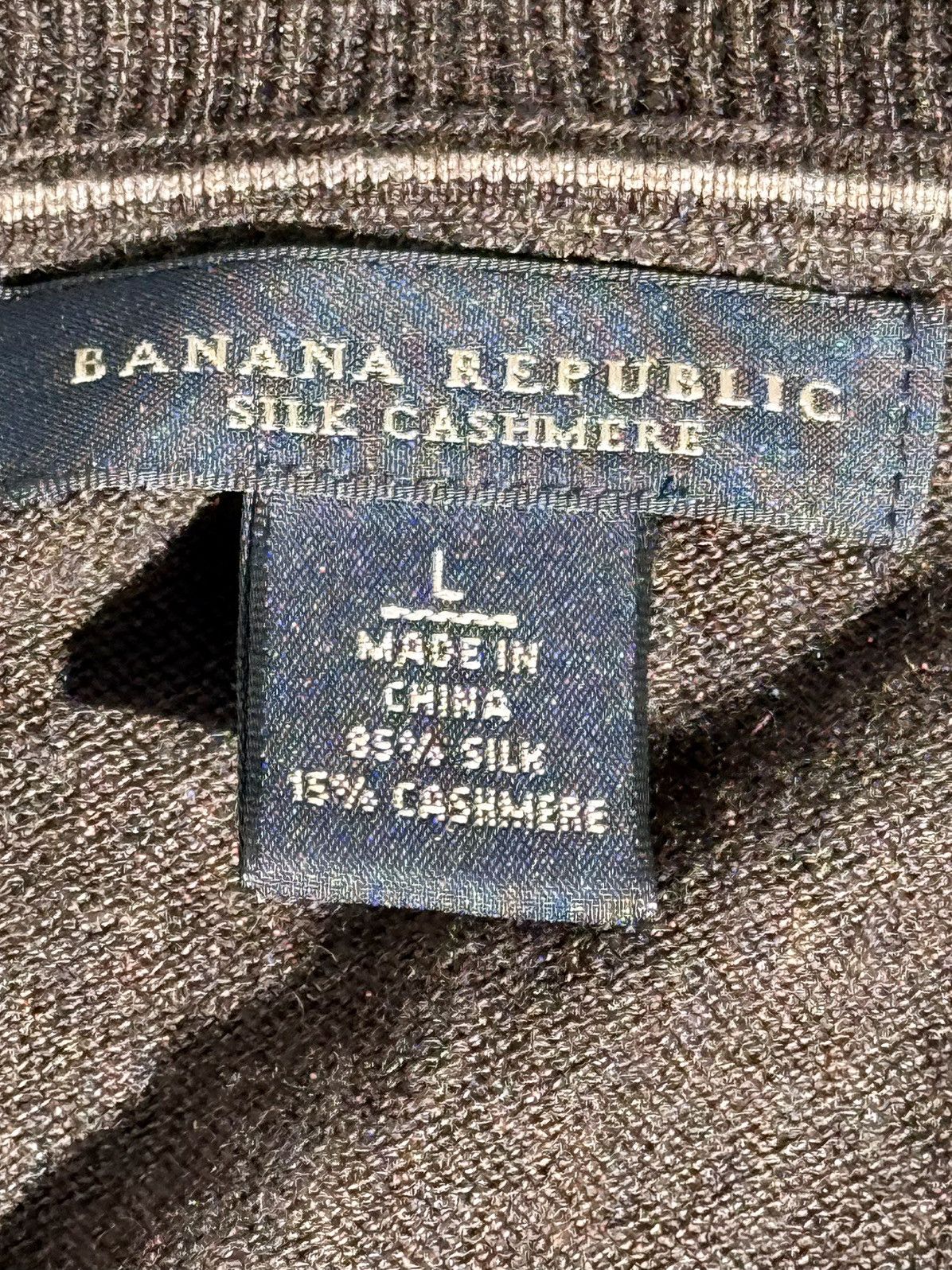 Banana Republic Banana Republic Silk Cashmere 1/4 Zip Sweater Size L – Brown Size US L / EU 52-54 / 3 - 4 Thumbnail
